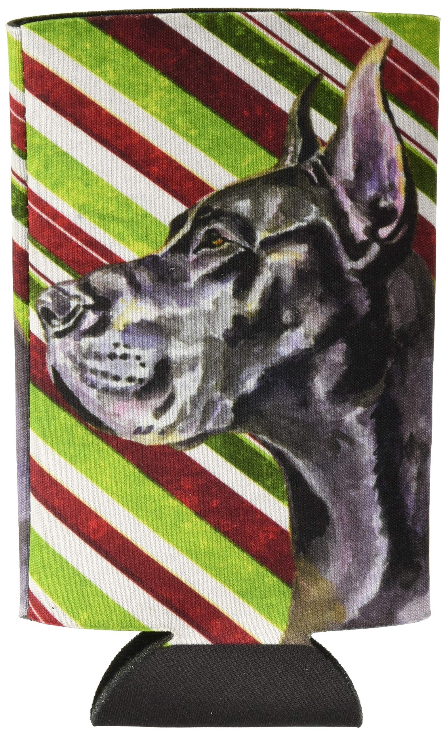 Black Great Dane Candy Cane Holiday Christmas Tall Boy Beverage Insulator Hugger LH9592TBC