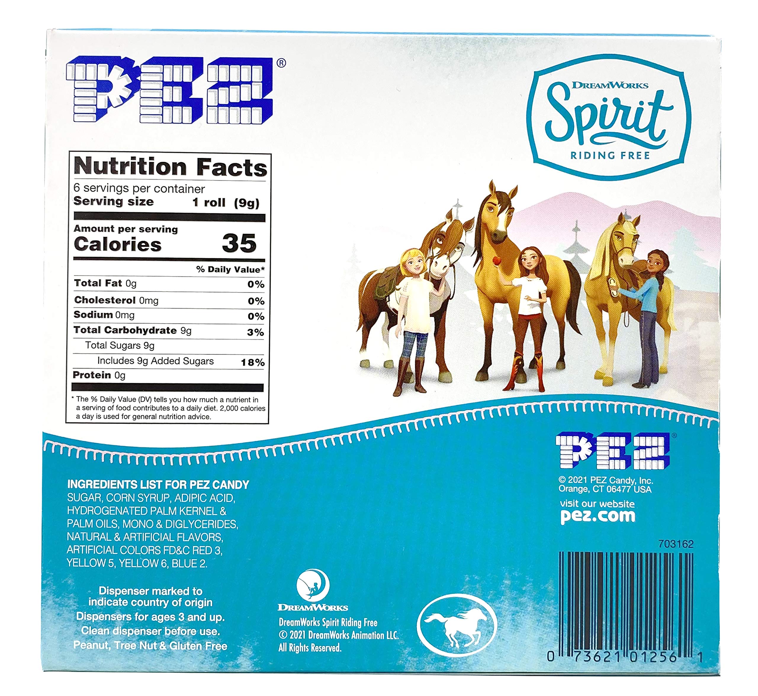 Pez Candy Gift Set - Includes Lucky & Spirit Dispensers, 6 Rolls Mixed-Fruit, 1 Count