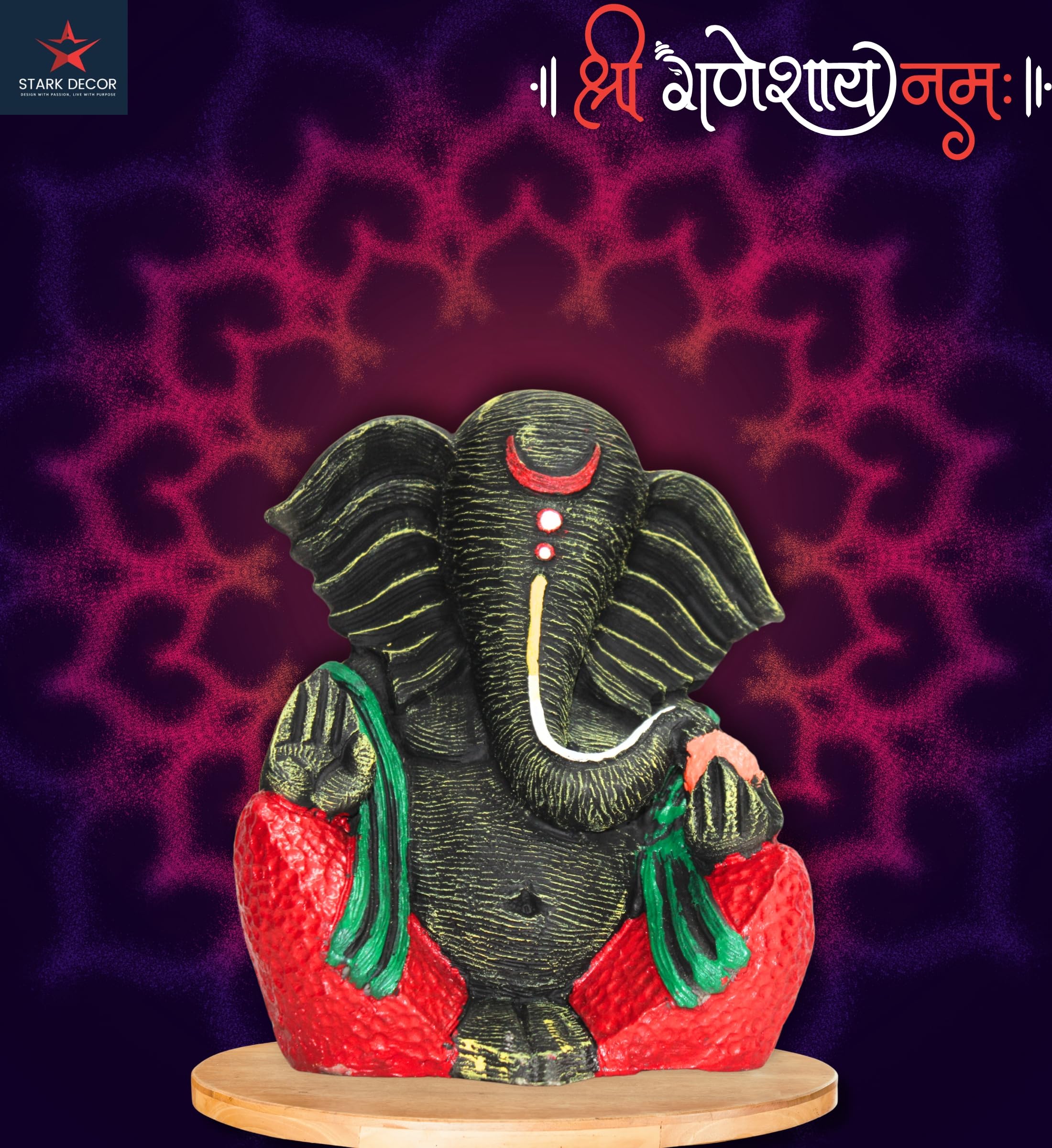 Stark Dcor Sacred Ganesh Platform Of Graceganpati Idol For Home Decor Puja Lord Ganesh Statue Gift For Office Desk Puja Room Fig