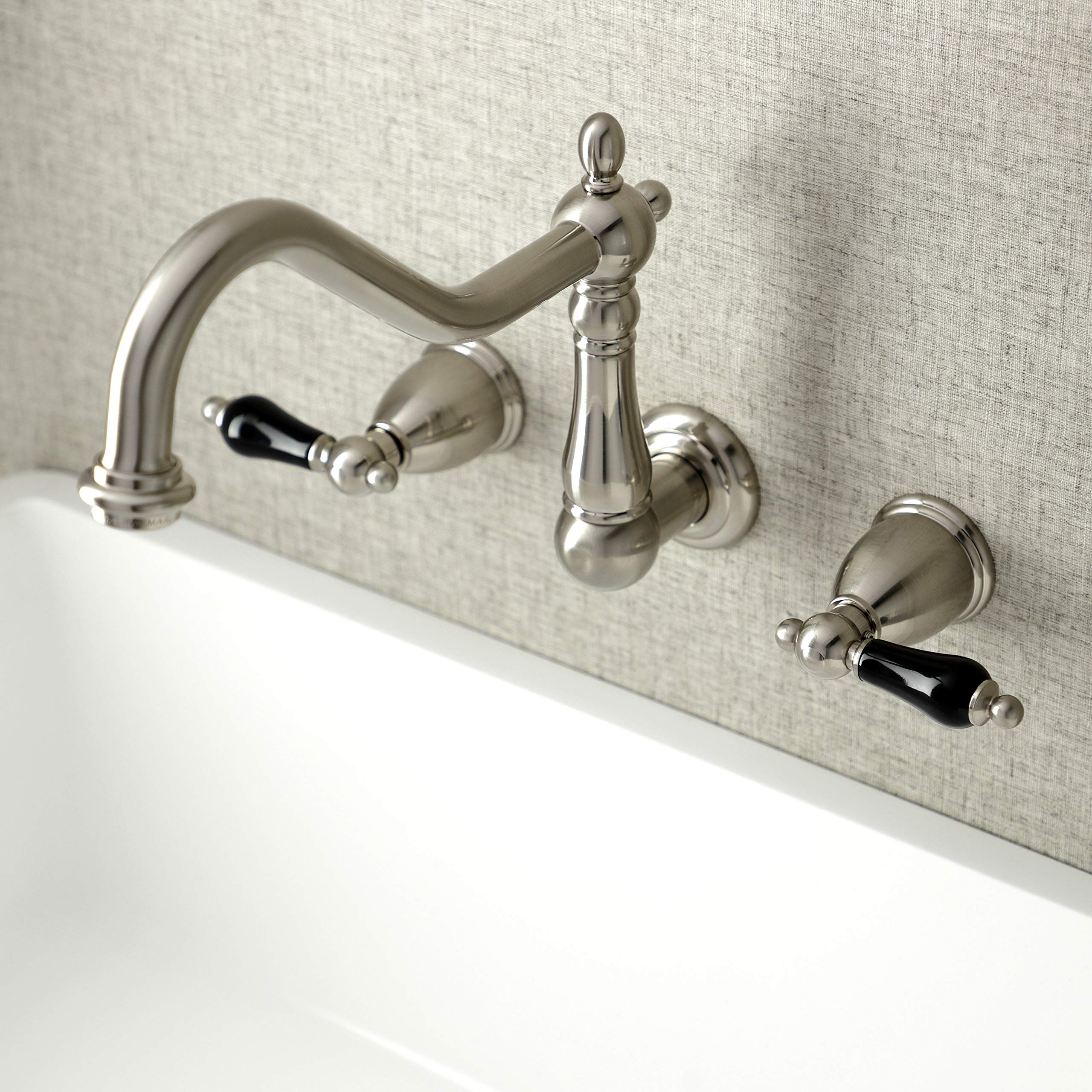 Kingston Brass KS1288PKL Duchess Wall Mount Kitchen Faucet  Brushed Nickel