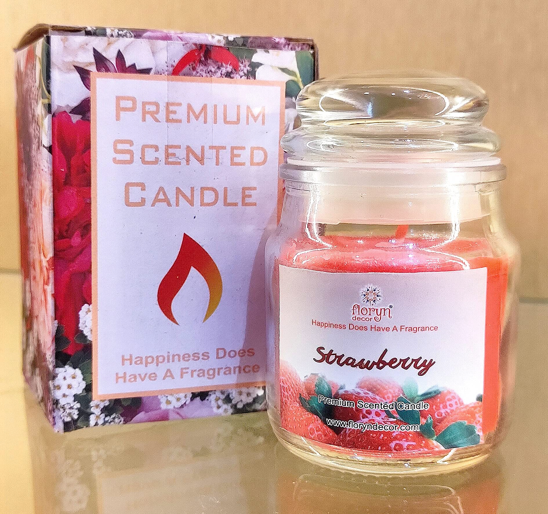 Floryn Decor Scented Cookie Jar Candle | Pack of 3 | Scented Jar Candle (Blueberry | Strawberry | Cranberry)