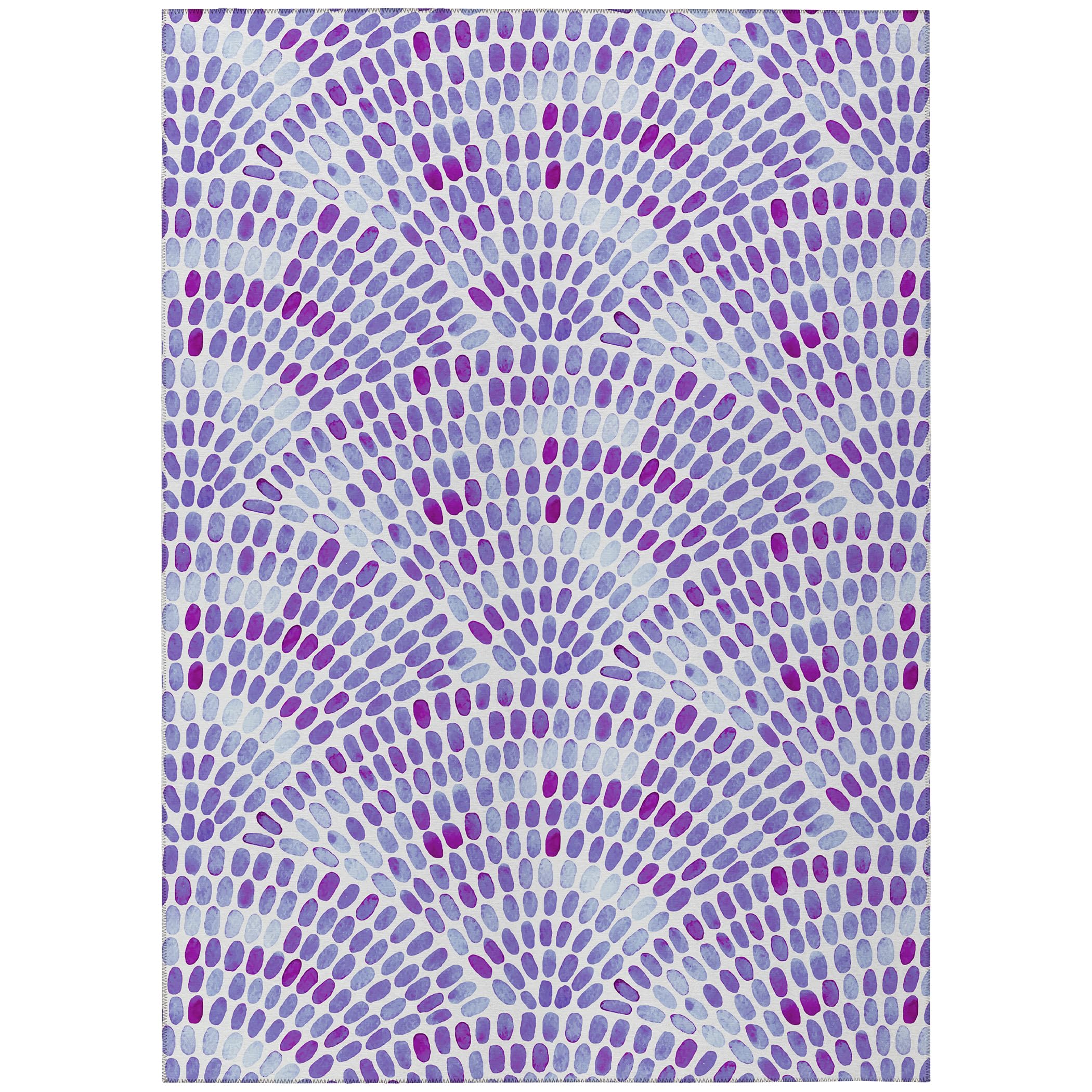 Addison Rugs Surfside ASR37 Purple 8 x 10 Indoor Outdoor Area Rug, Easy Clean, Machine Washable, Non Shedding, Bedroom, Living