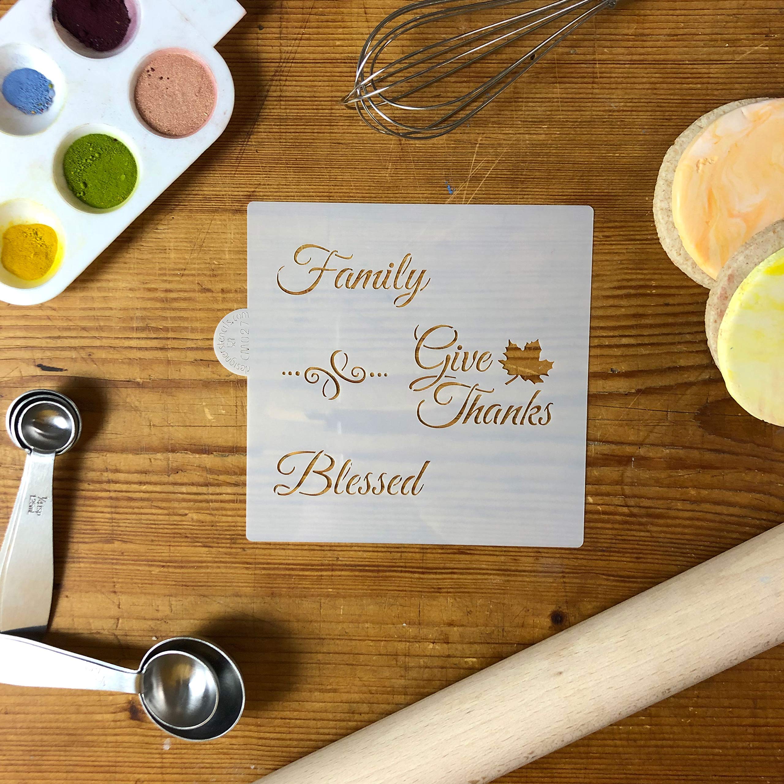Give Thanks Cookie And Craft Stencil By Designer Stencils