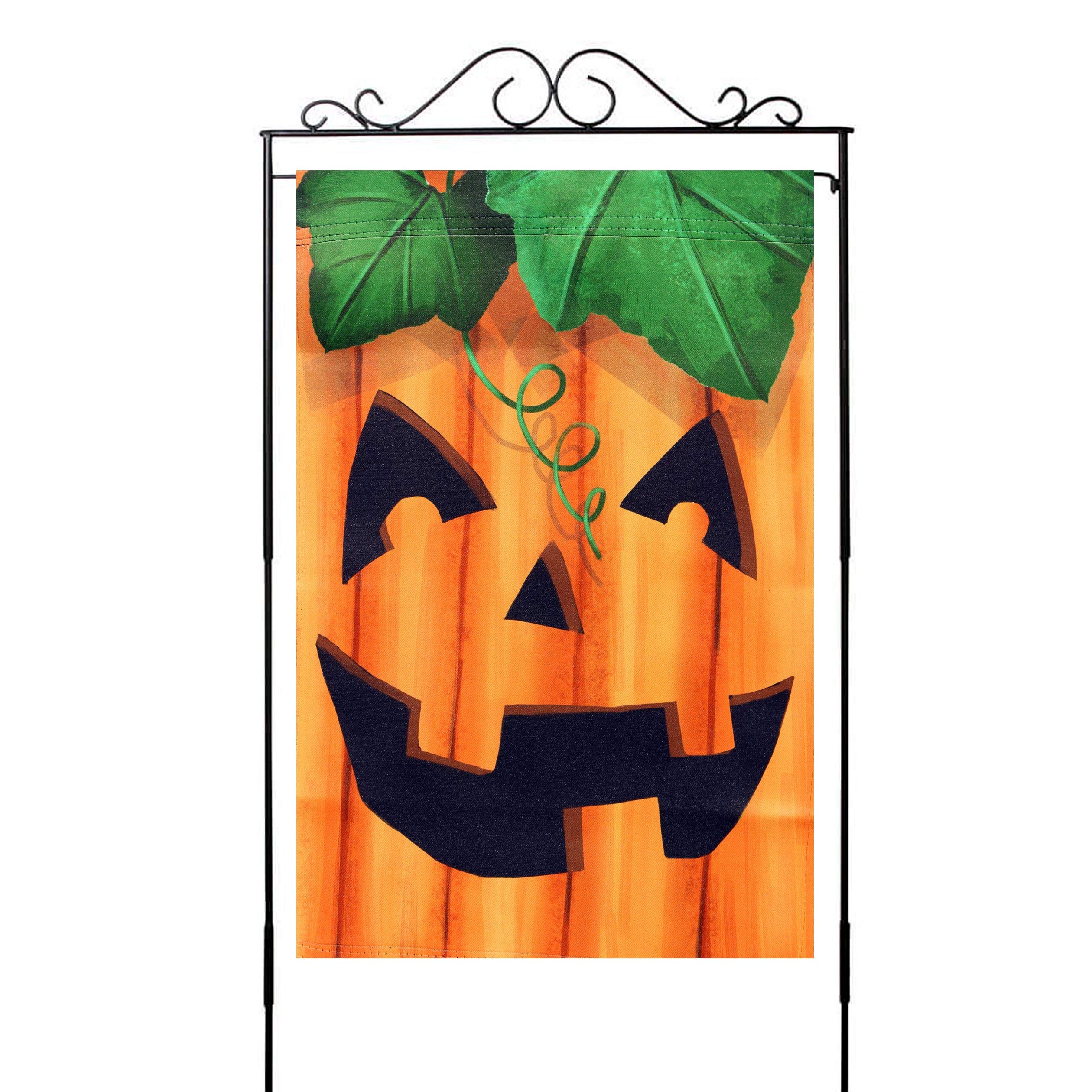 Jack-O-Lantern Halloween Garden Flag - 12'' X 18'', Double Sided, Fall Pumpkin Yard Decor, Halloween Decorations, Pumpkin Patch