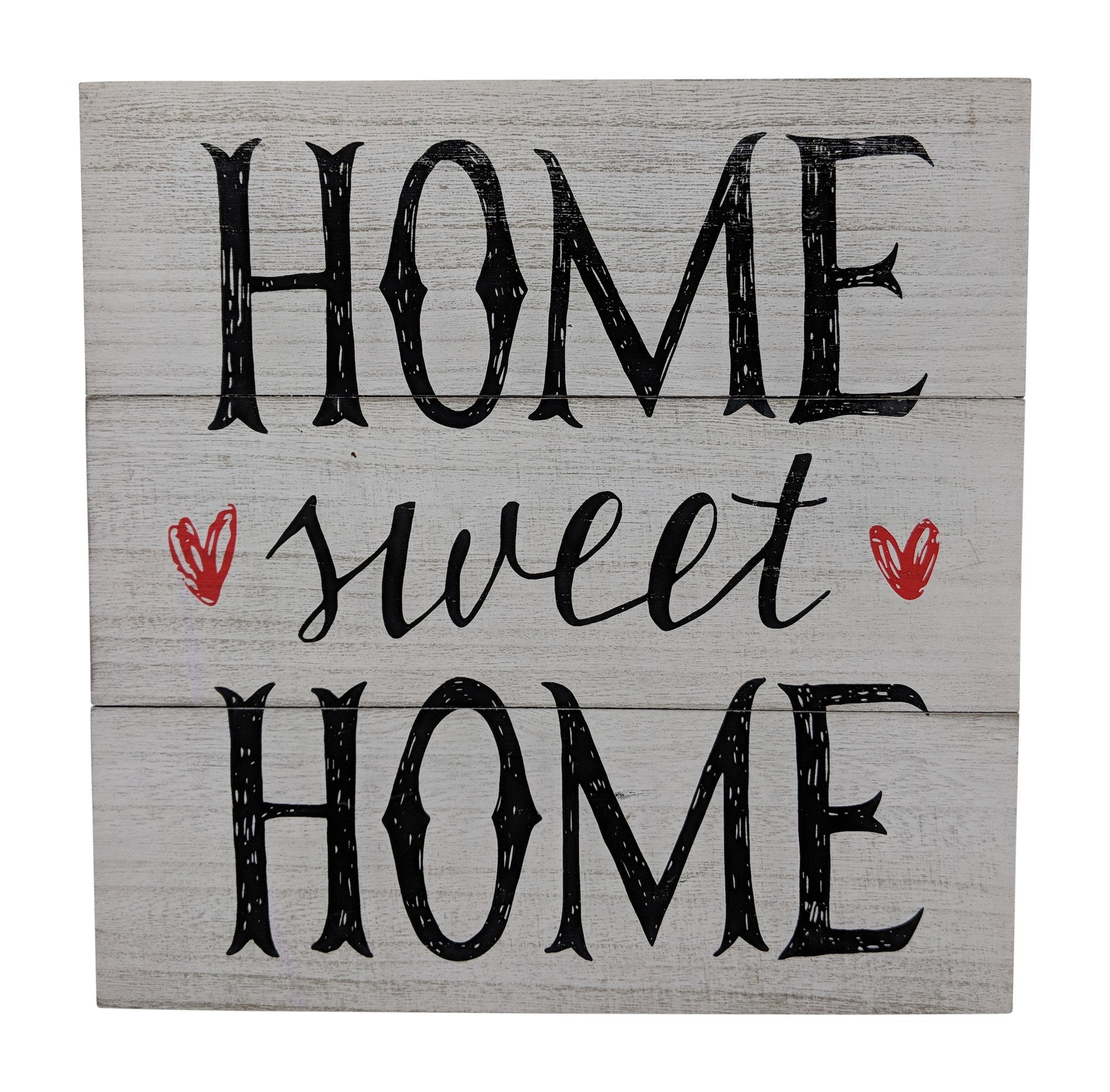 Giannas Home Rustic Farmhouse Distressed Wood Plank Board Sign (Home Sweet Home)