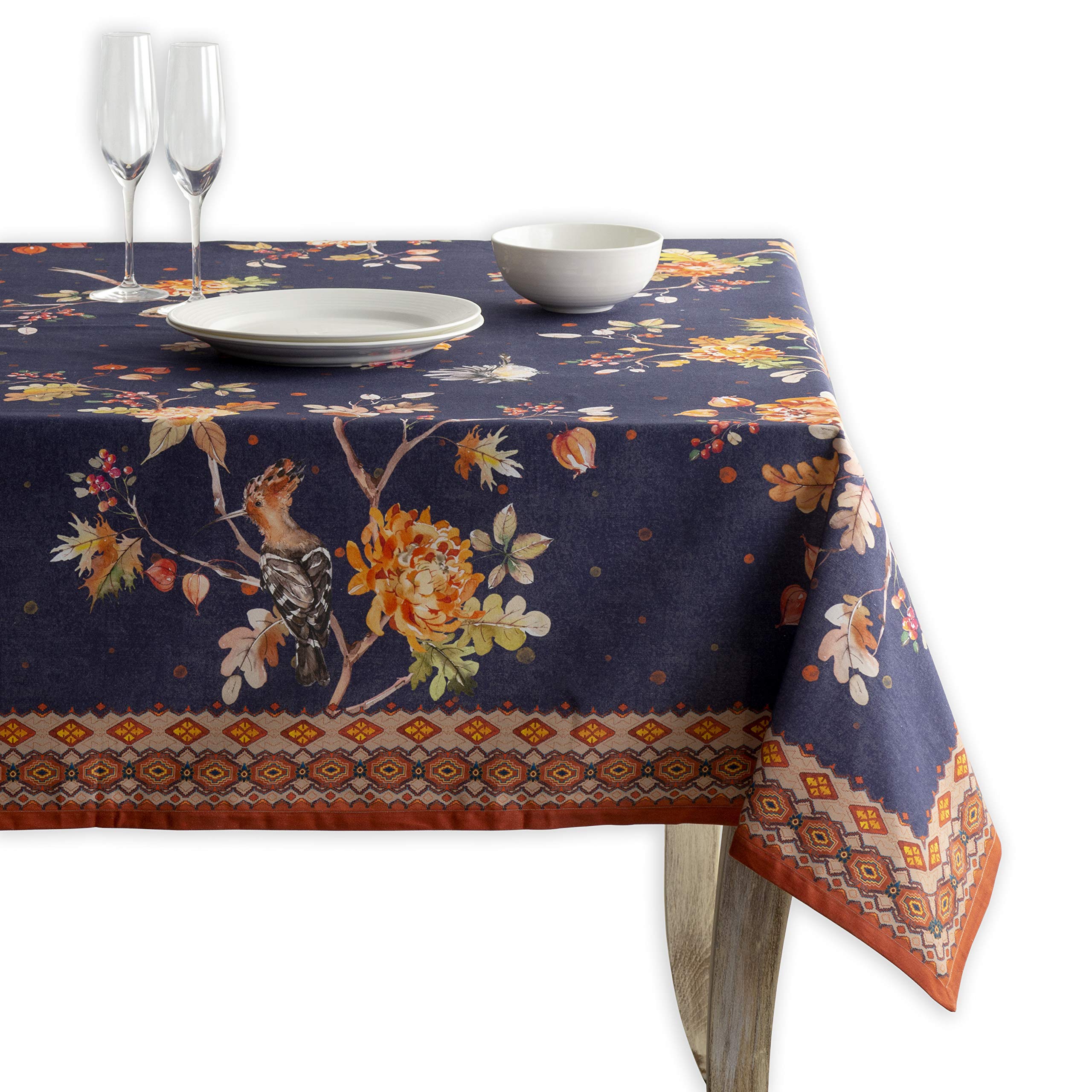 Maison D' Hermine Table Cloth 100% Cotton 70''X120'' Decorative Tablecover Washable Rectangle Tablecloths, Dining, Buffet Partie