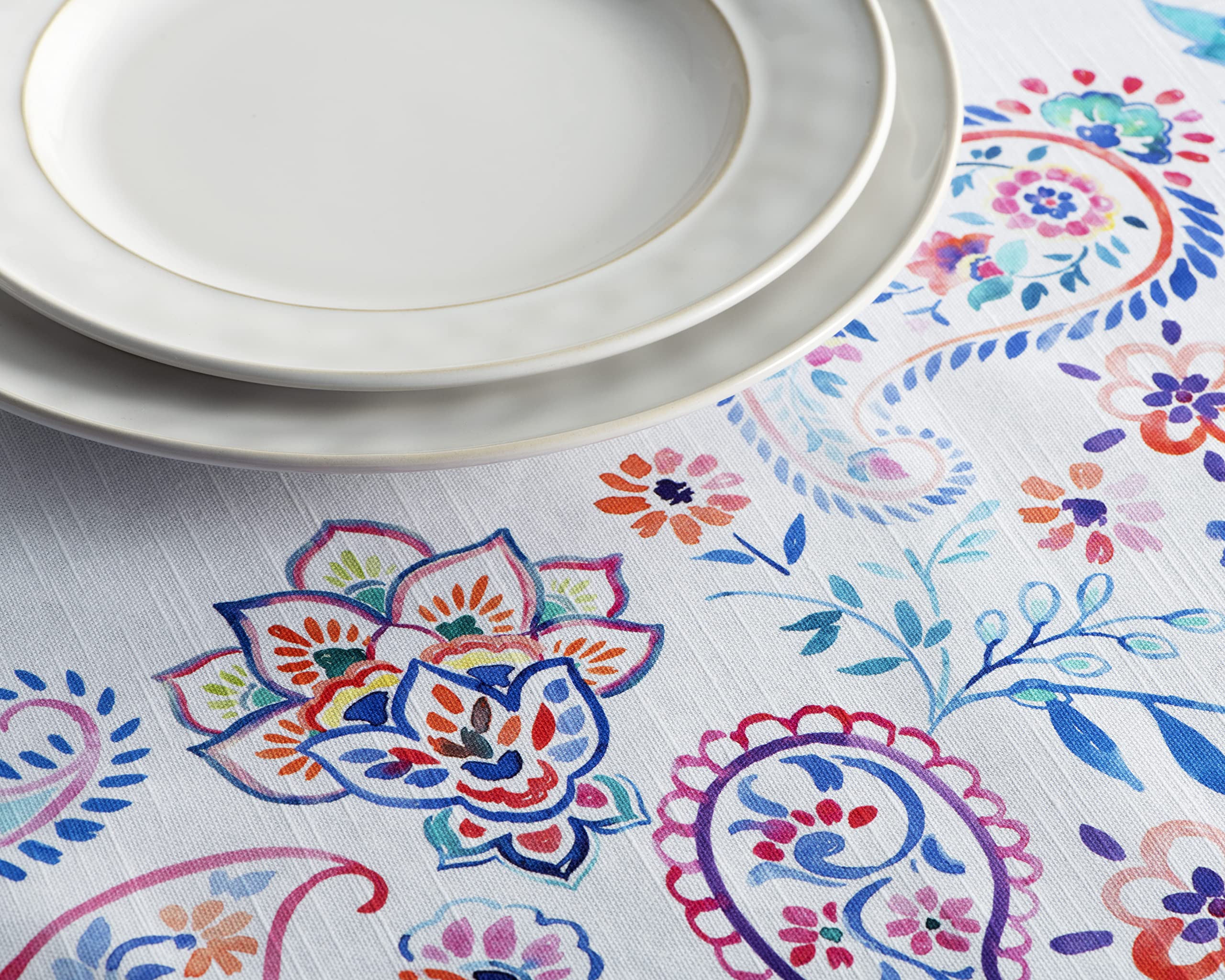 Maison D' Hermine Table Cover 100% Cotton 60''X108'' Decorative Tablecloth Washable Rectangle Tablecloths For Gifts, Dining, Hom