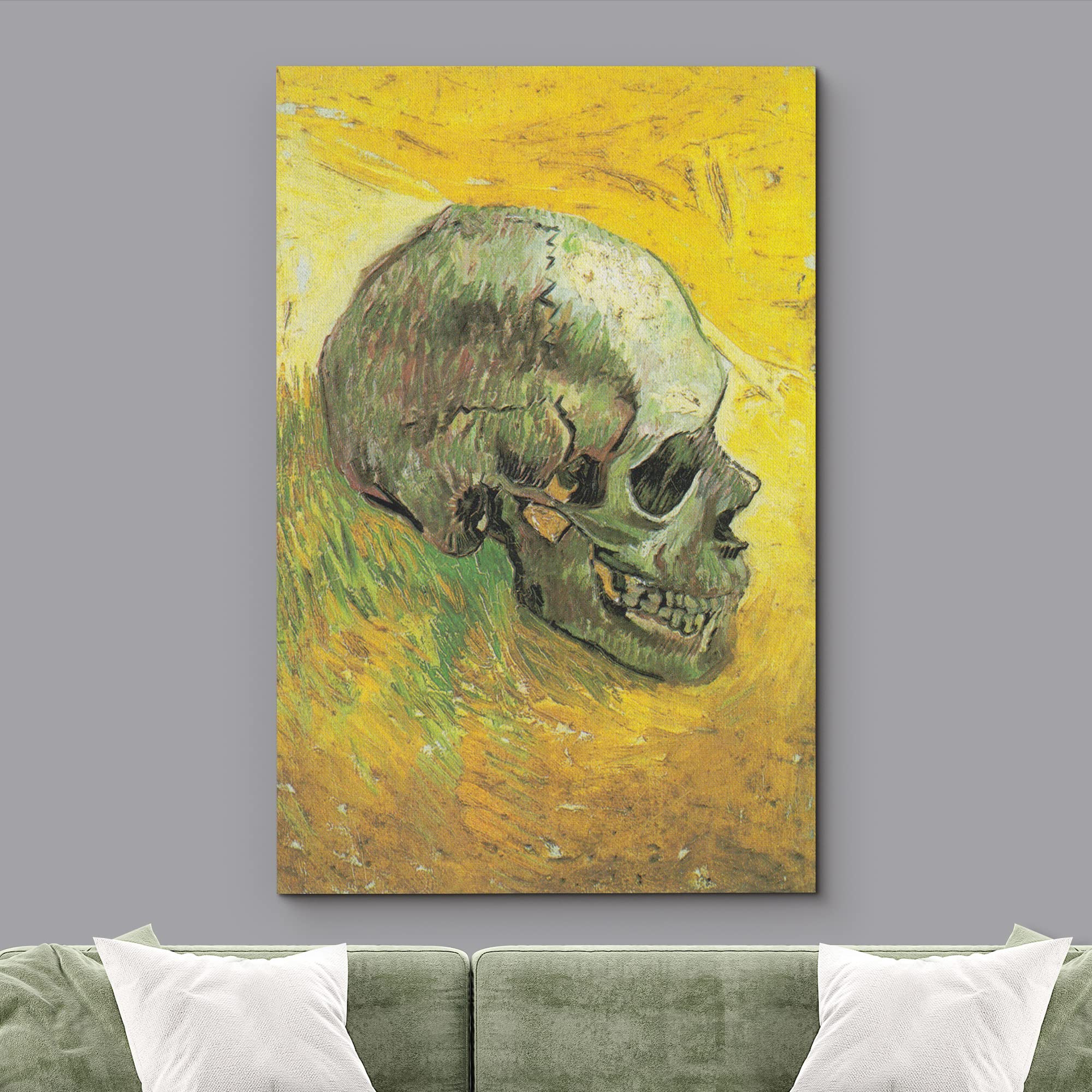 Wall26 Canvas Print Wall Art Skull By Master Artist Vincent Van Gogh Nature Wilderness Illustrations Fine Art Relax/Calm Multico