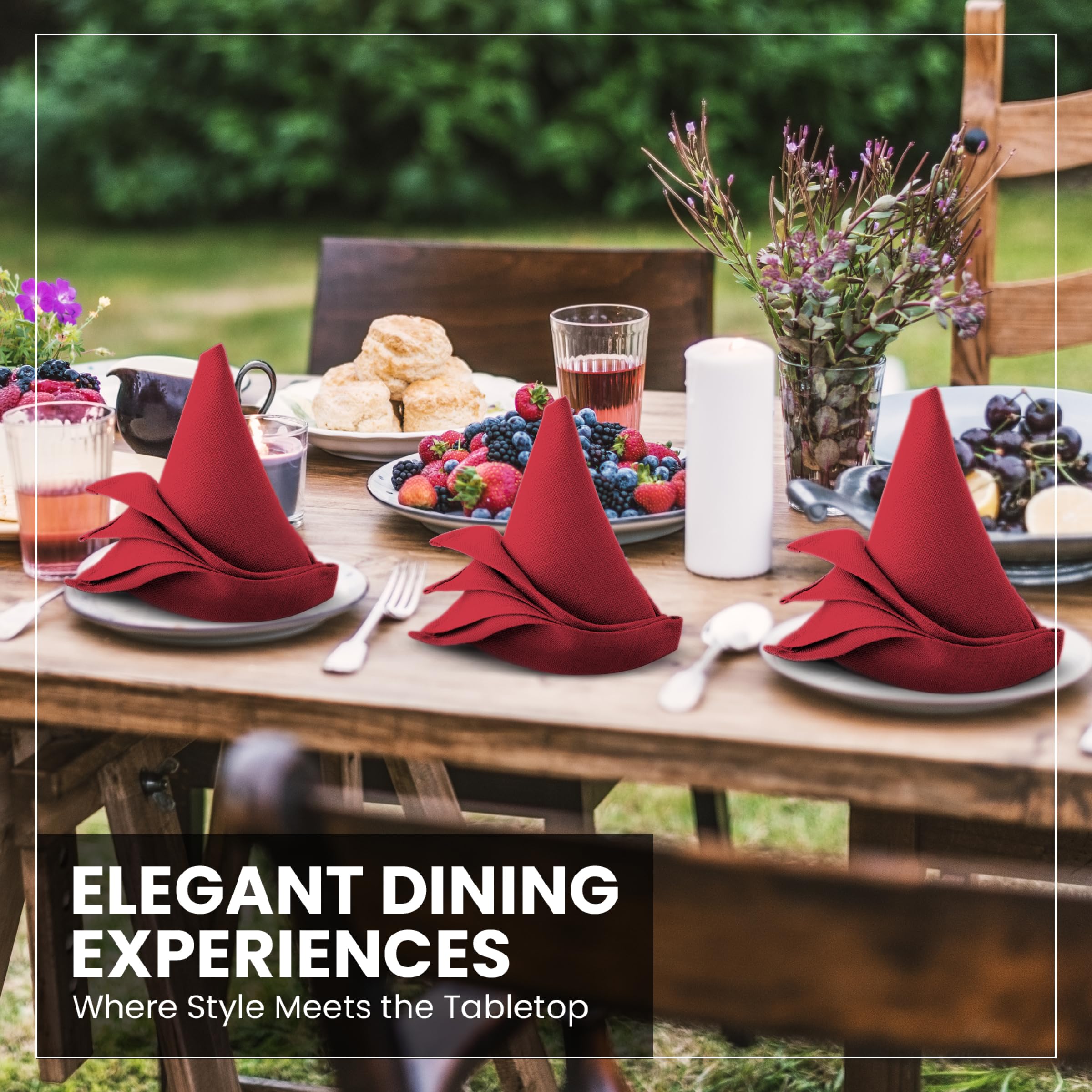 Napkins Pack Of 12|Dinner Cloth Napkins|Calicot Dinner Cotton Napkins 18X18 Inch|Washable Reusable Napkin For Party Plate Decor|