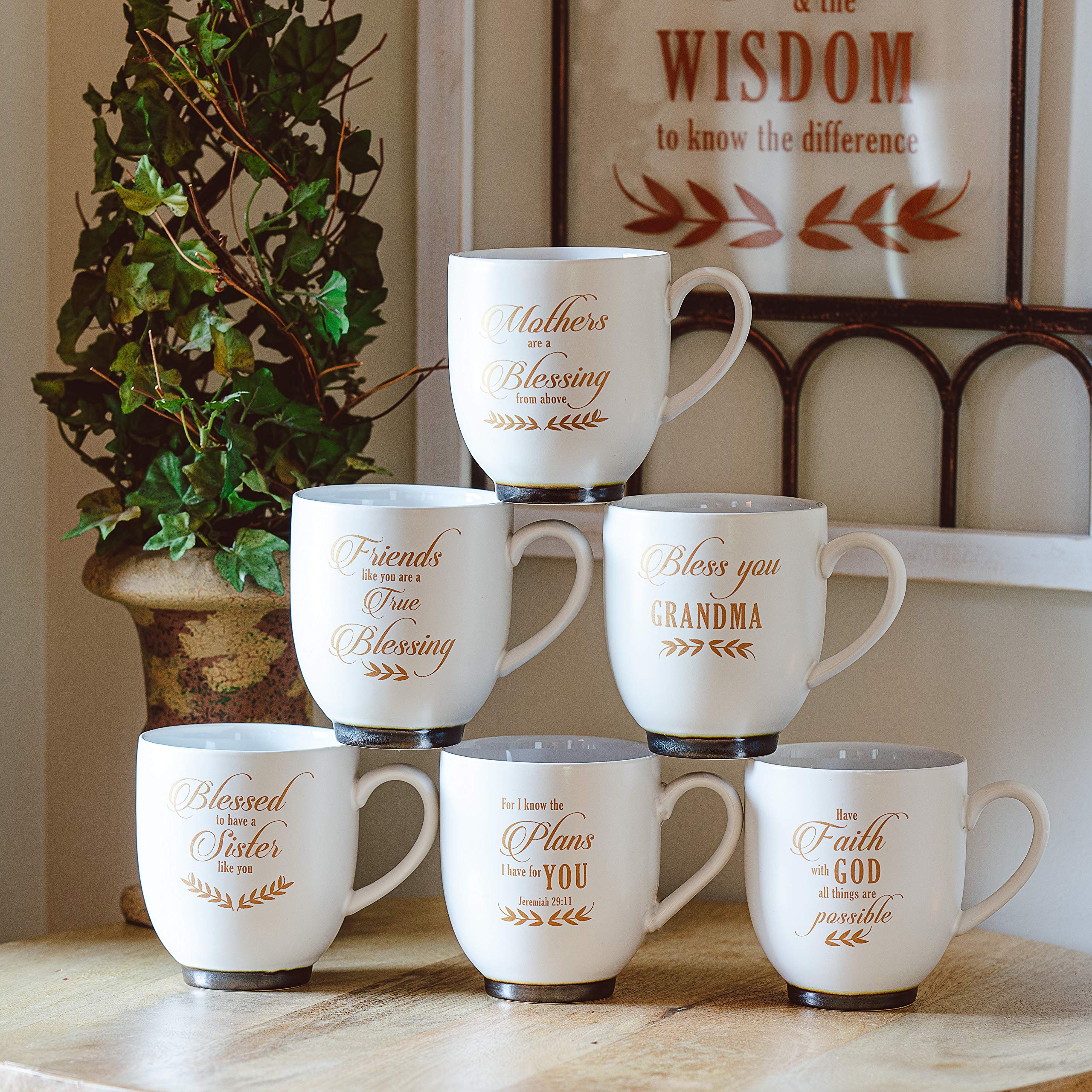 Pavilion Gift Company Bless You Grandma 15.5Oz Stoneware Coffee Cup Mug, 15.5 Oz, White