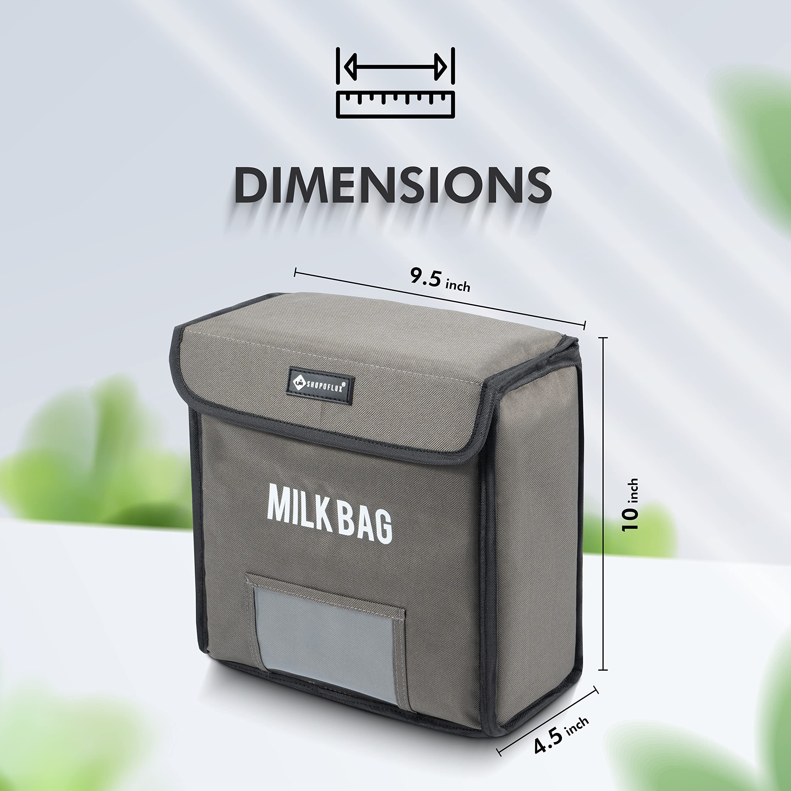 SHOPOFLUX Milk Bag for Door Hanging | Insulated and Waterproof Door Hanging Bag for Milk Sachets and Bottles Storage with Pocket