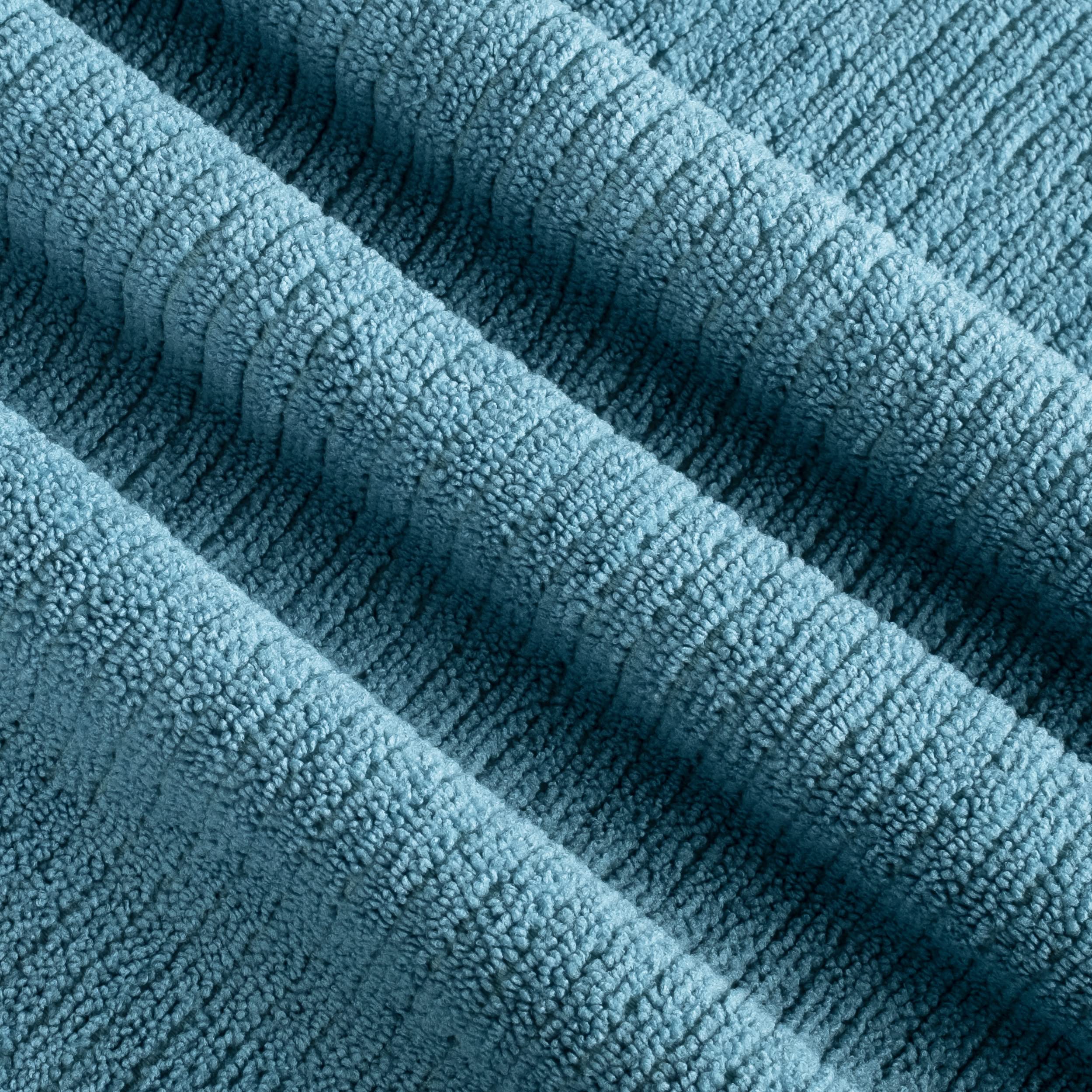 POLYTE Premium Microfiber All-Purpose Ribbed Terry Kitchen Towel  12 Pack (Blue  Gray  Teal  16x28 in)