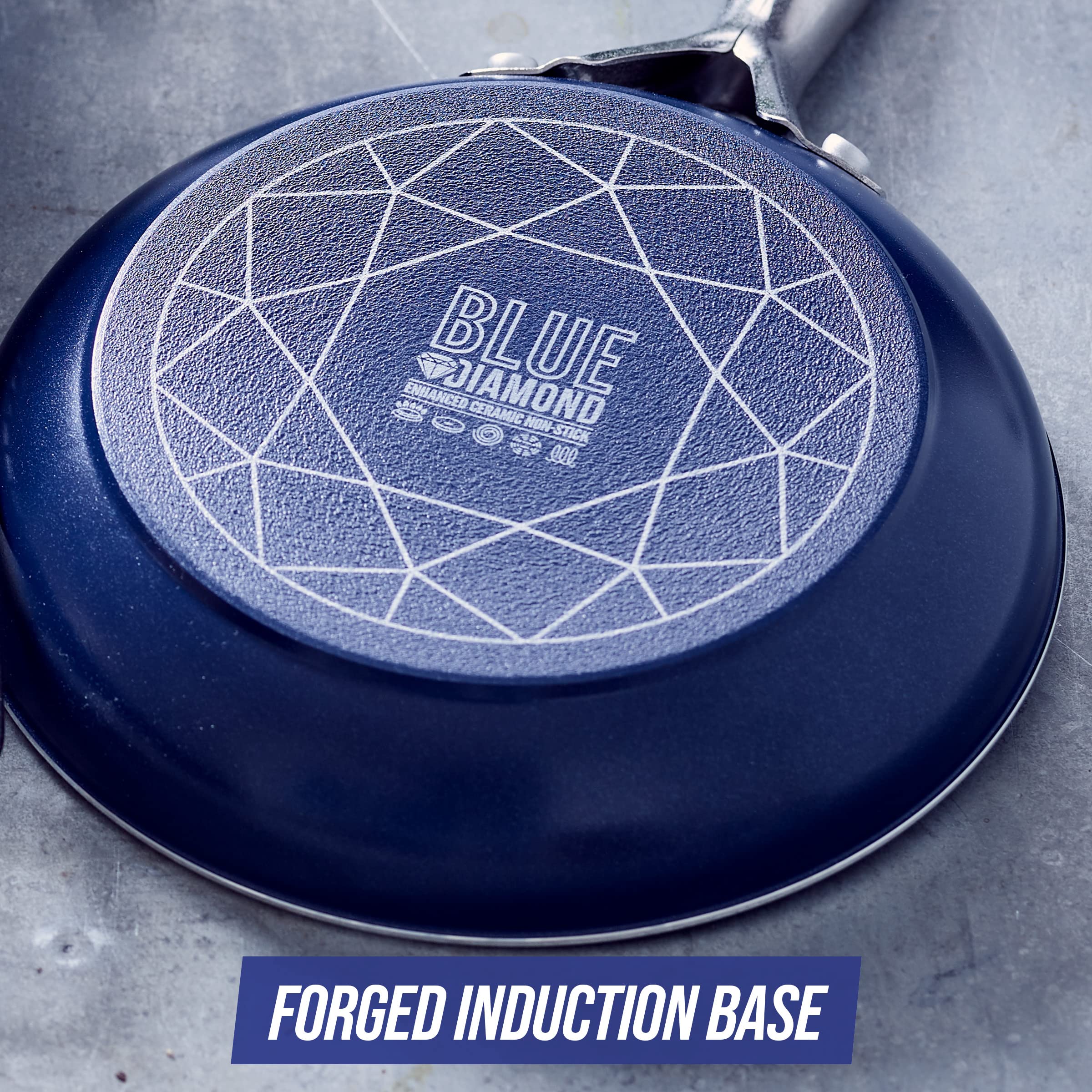 Blue Diamond Cookware Diamond Infused Ceramic Nonstick 8'' Frying Pan Skillet, Induction, Pfas-Free, Dishwasher Safe, Oven Safe,