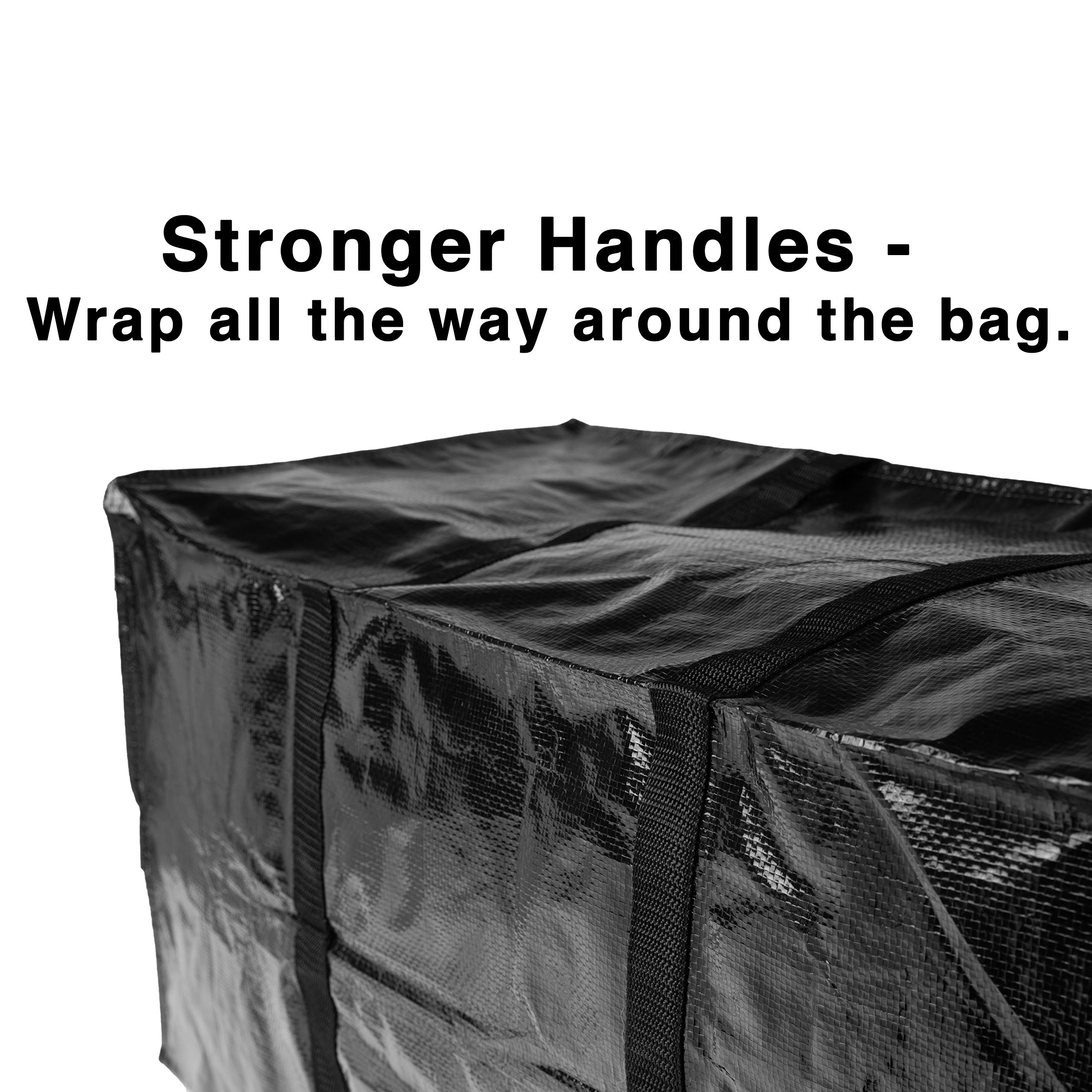 BAG-THAT! 10 Moving Bags  Heavy Duty Extra Large Stronger Handles Wrap Around bag Storage Totes Zippered Reusable Moving Supplies Clothes Attic Sports Garage Travel College