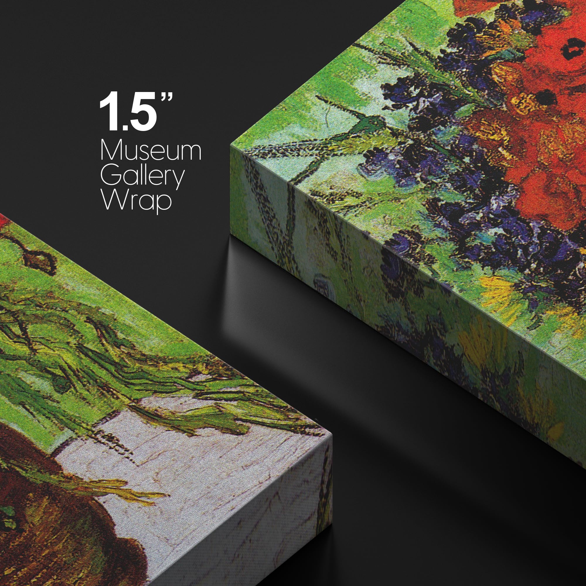 Wall26 Canvas Print Wall Art Red Poppies & Daisies By Master Artist Vincent Van Gogh Nature Wilderness Illustrations Fine Art Re