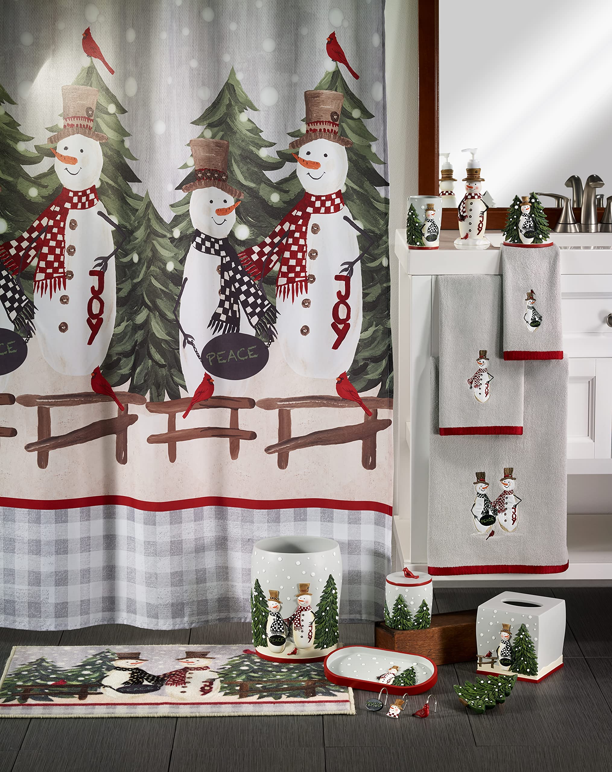 Avanti Linens - Tissue Box Cover, Guest Bathroom Essentials, Holiday Home Decor (Country Friends Collection)