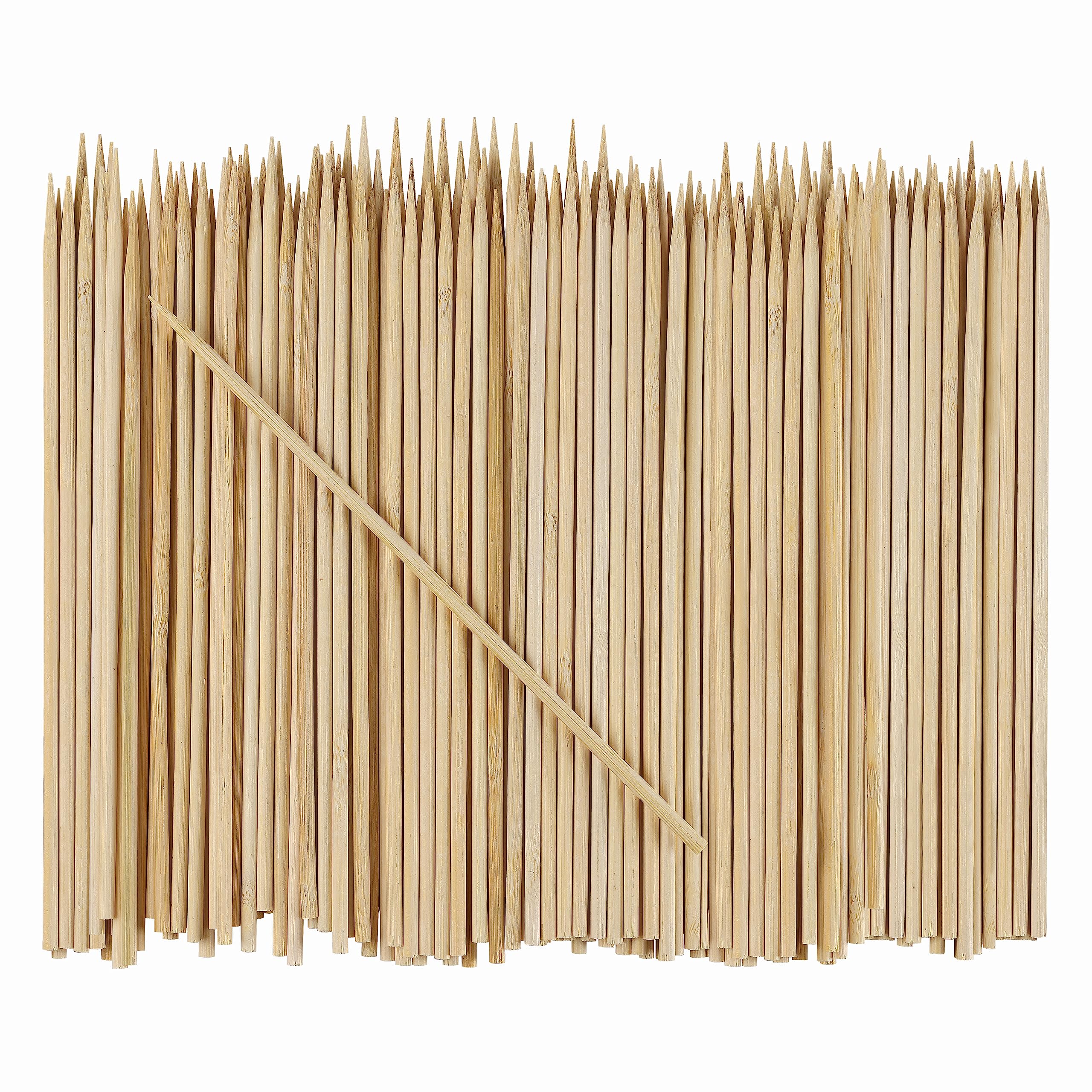 [100 Count] 8 Inch Bamboo Wooden Skewers For Shish Kabob, Grilling, Fruits, Appetizers, And Cocktails