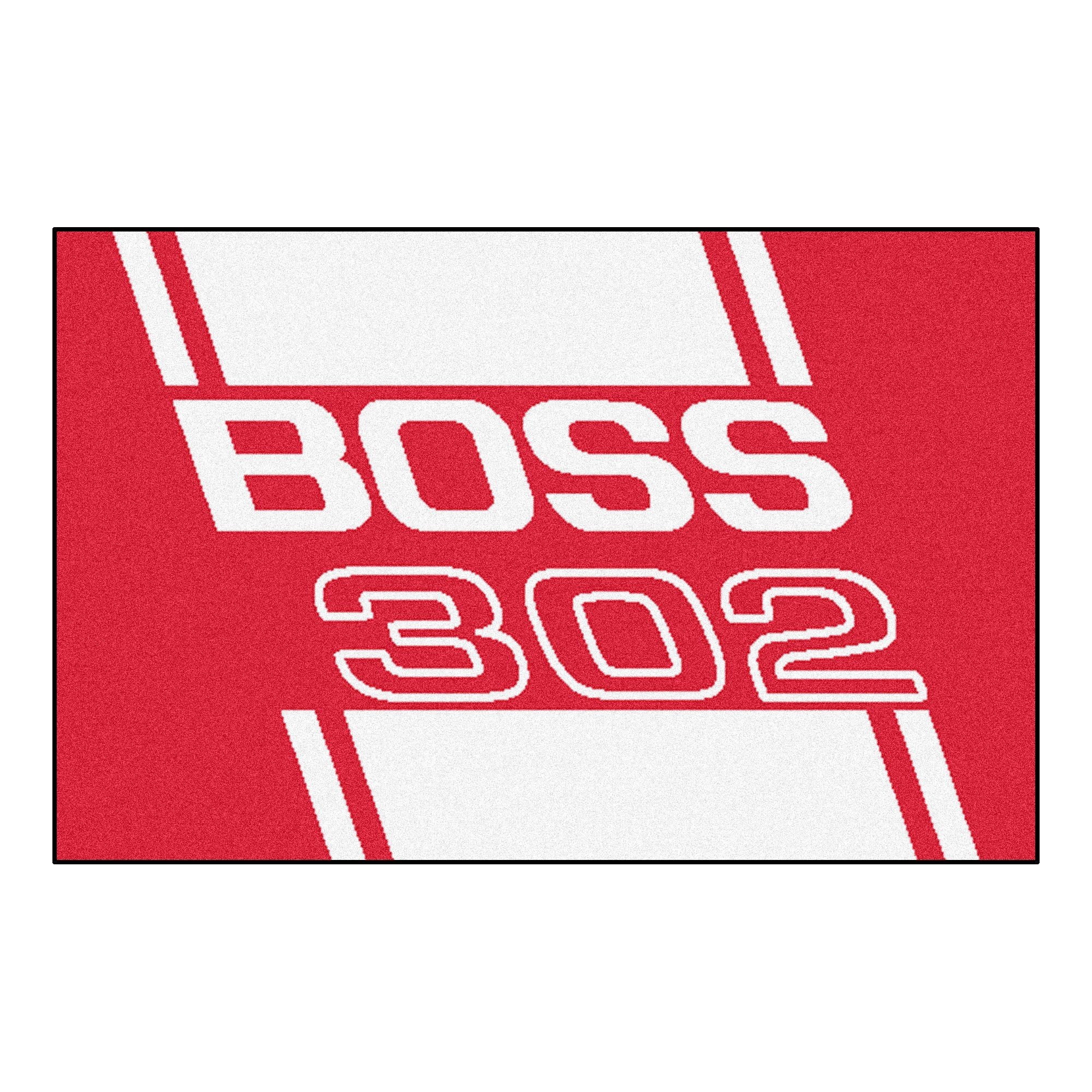 FANMATS 16247 Boss 302 Starter Rug - Red