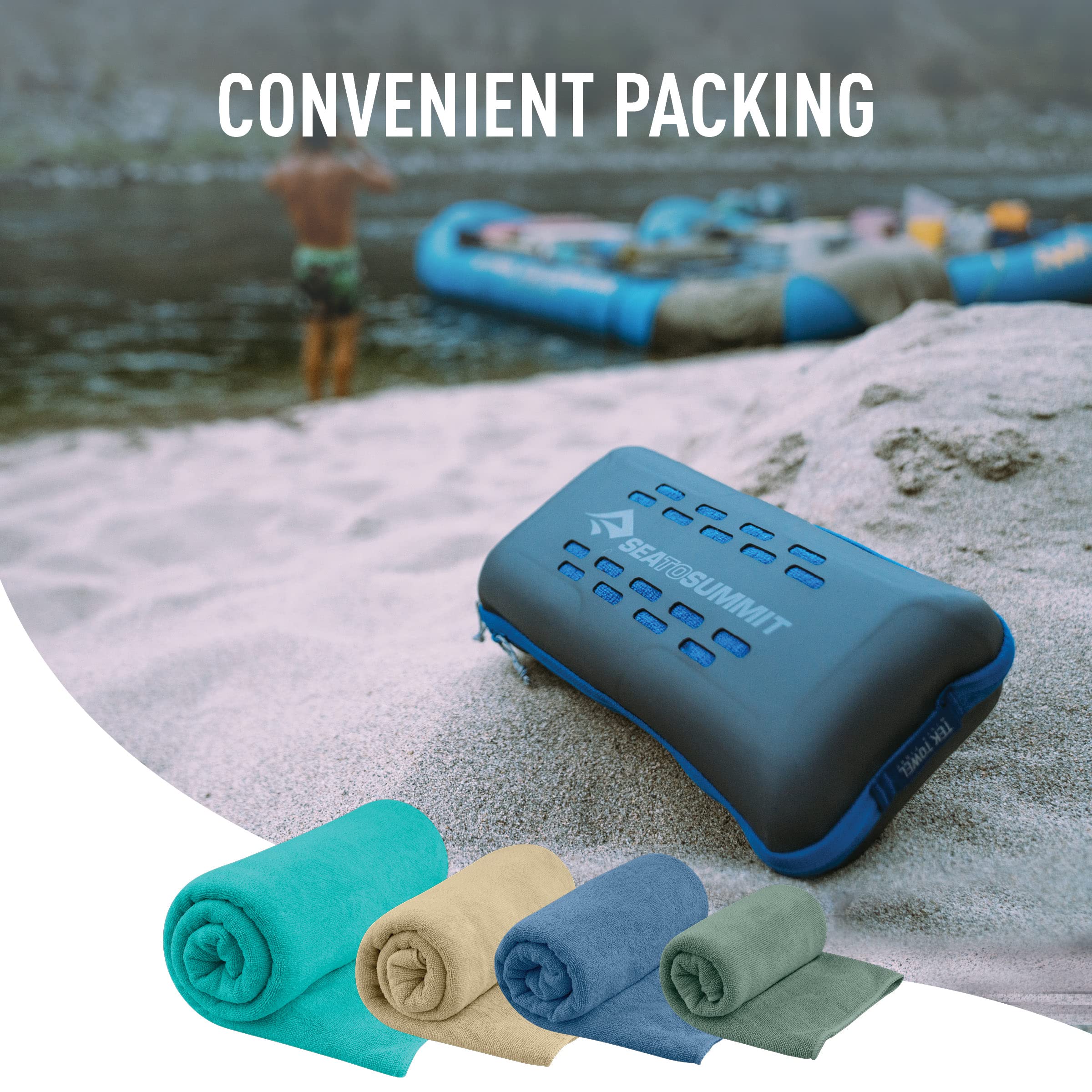 Sea To Summit Tek Towel, Plush Camping And Travel Towel, Large (24 X 48 Inches), Outback Orange