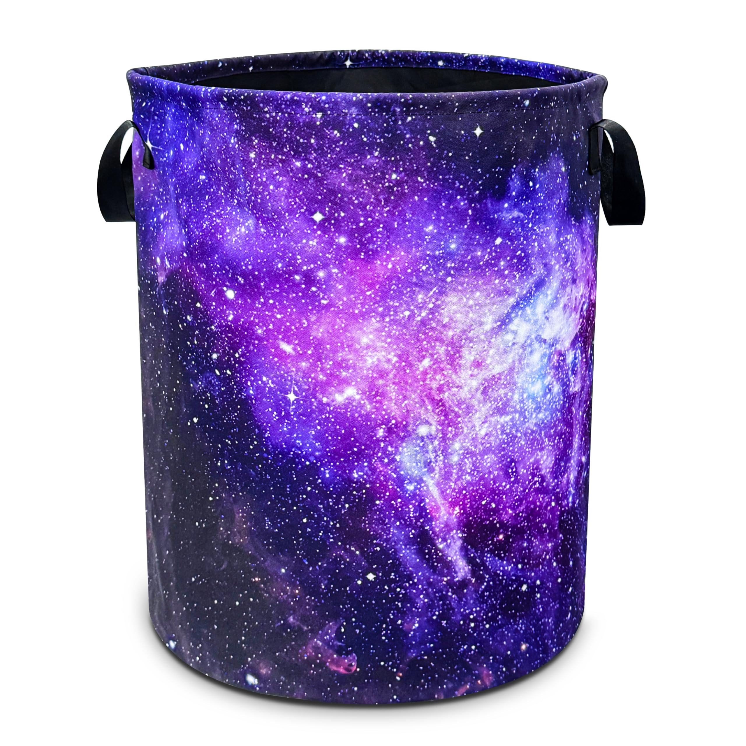 Pink Purple Galaxy Laundry Basket Universe Starry Sky Foldable Oxford Cloth Funny Tote Bag Laundry Hamper Clothes Storage Bucket