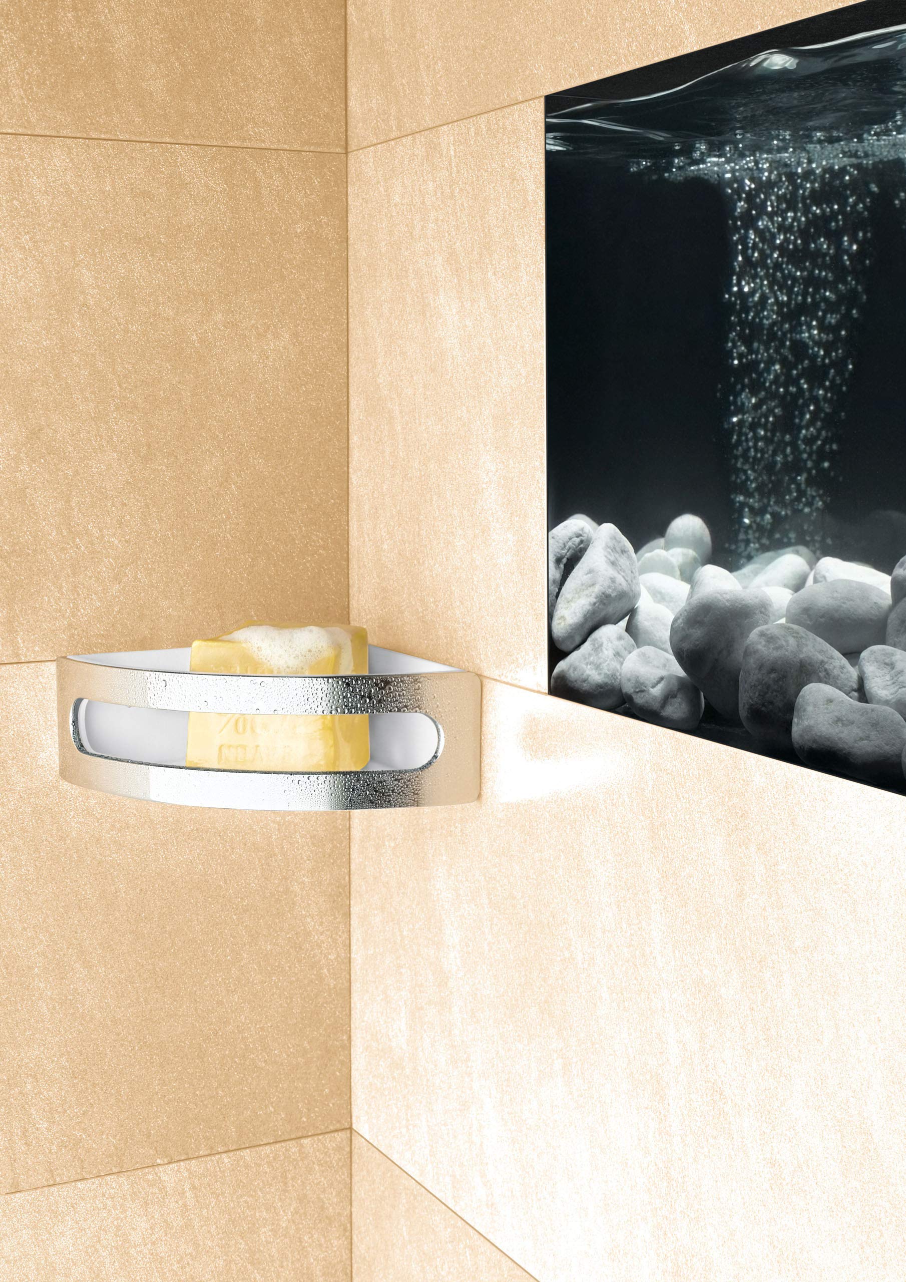 Keuco 11657010000 Elegance New Corner Soap Dish Chrome/White