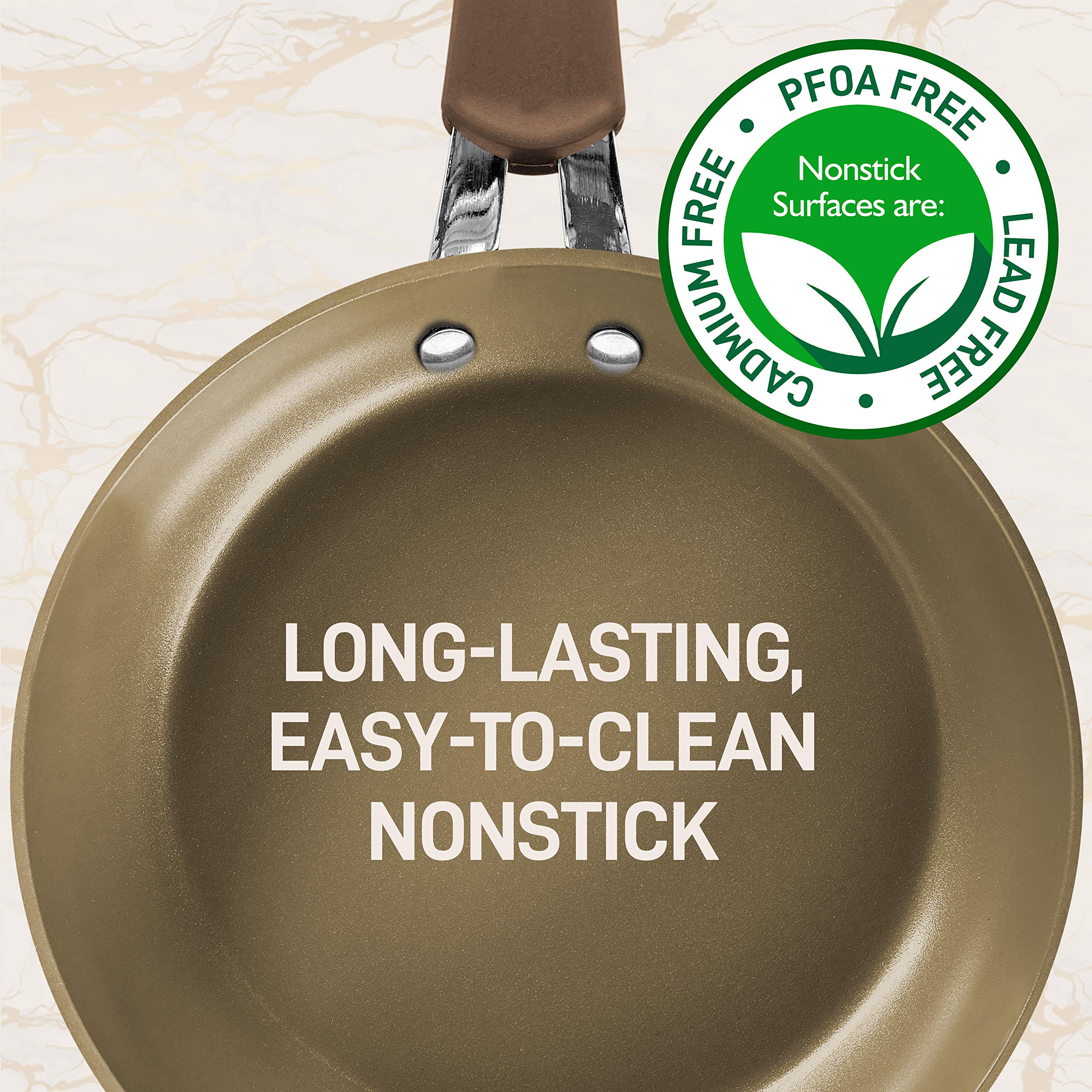 Nutrichef 8'' Durable Small Frypan Nonstick High-Qualified Kitchen Cookware,Induction Compatible Ptfe/Pfoa/Pfos-Free Heat Resist