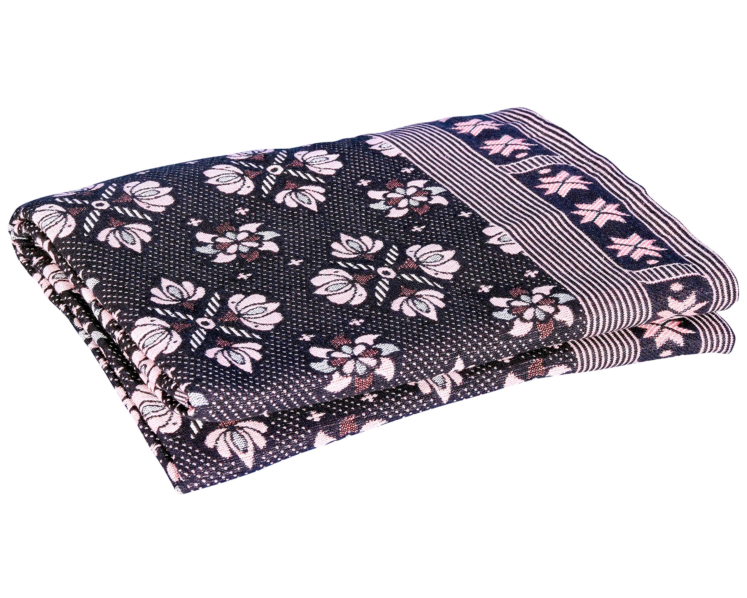 Comfort Weave Cotton 300 Tc Solapur Chaddar Blanket (60 X 90_ Multicolor)