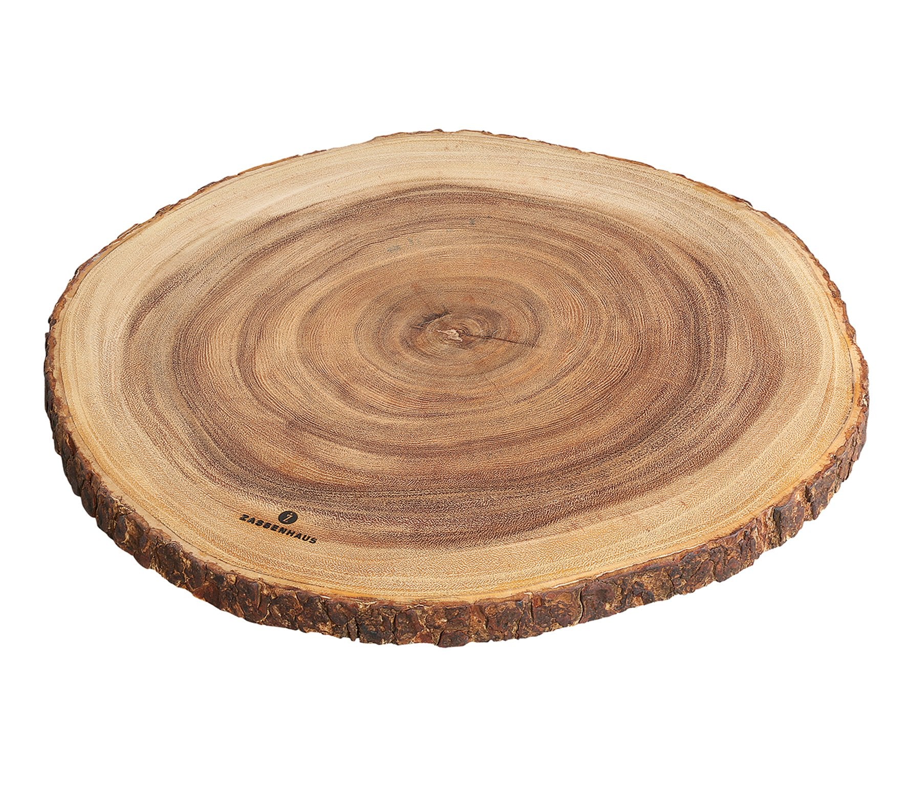 Zassenhaus Wooden Serving Plate  Round Wooden Cutting Board 18 Inch  Serving Board  Large Wooden Board for Serving Cake, Char
