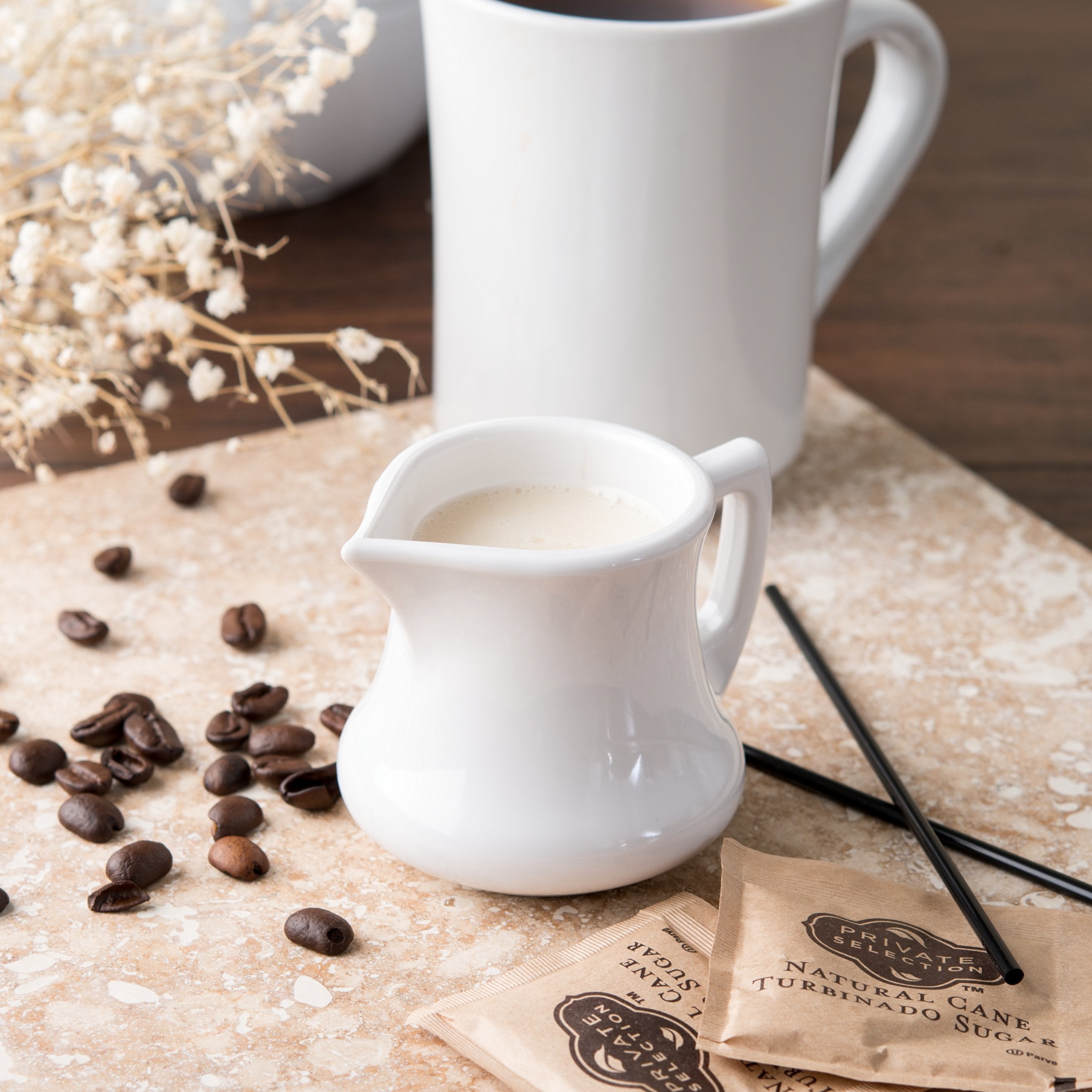 Carlisle Foodservice Products Creamer Pitcher For Restaurant And Kitchen, Plastic, 3 Ounces, White