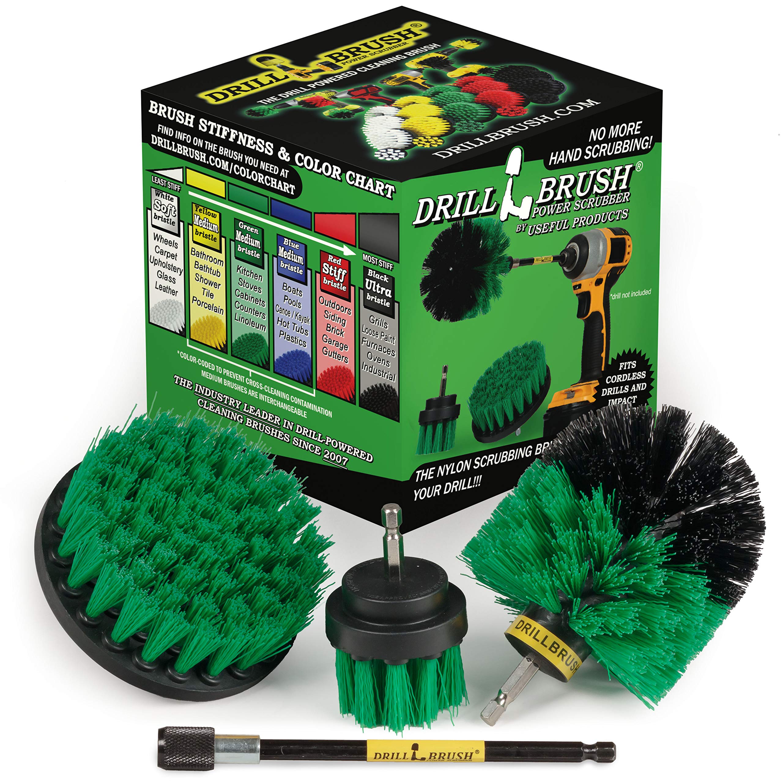 Drill Brush Household Cleaners - Kitchen Cleaning Supplies - Oven Scrub Brush - Stove Top Cleaner Kit - Countertop Cleaning Tool