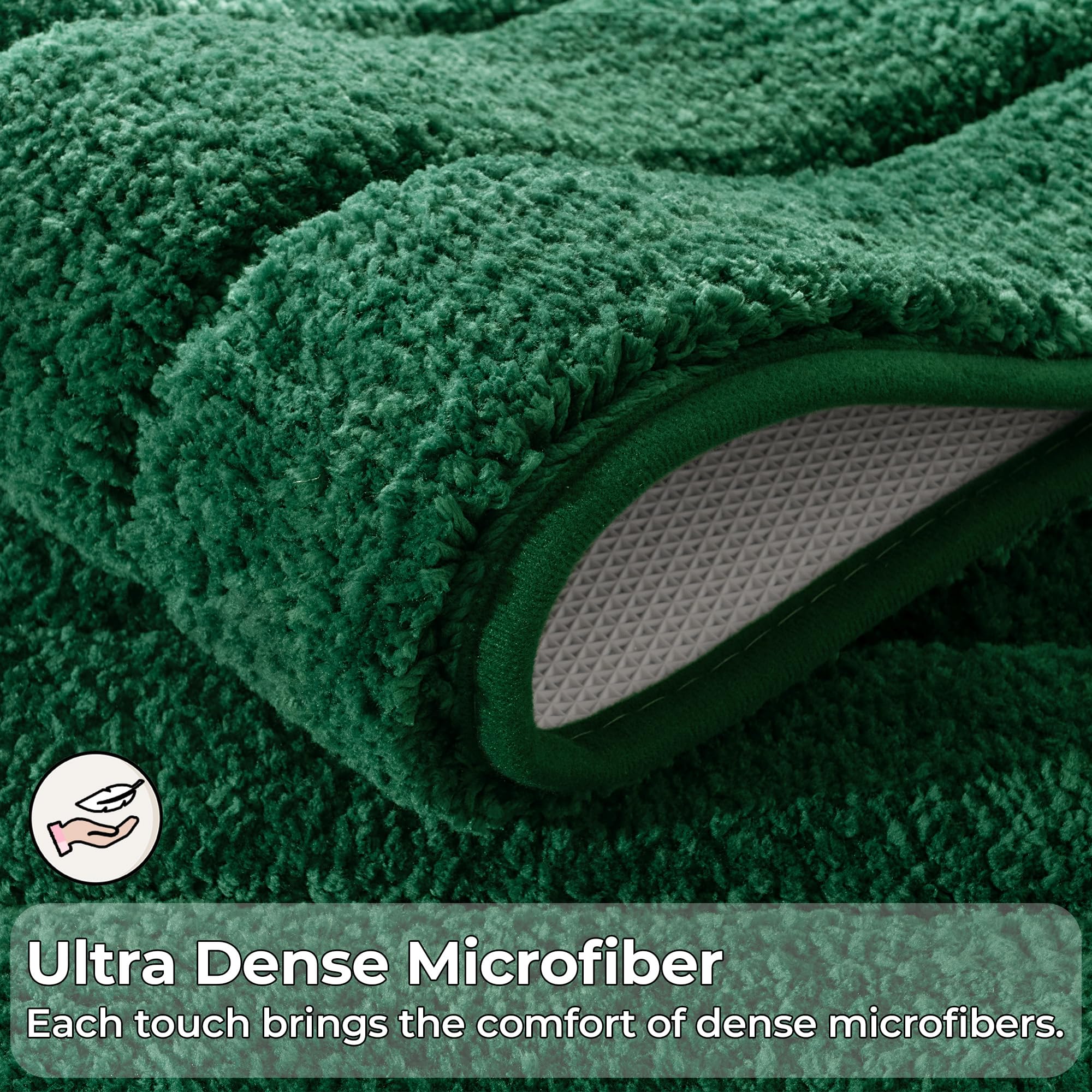 Granny Says Green Bathroom Rugs Non Slip, 16'' X 24'', Bath Rugs For Bathroom, Small Bathroom Rug Washable,Absorbent Bath Mats F