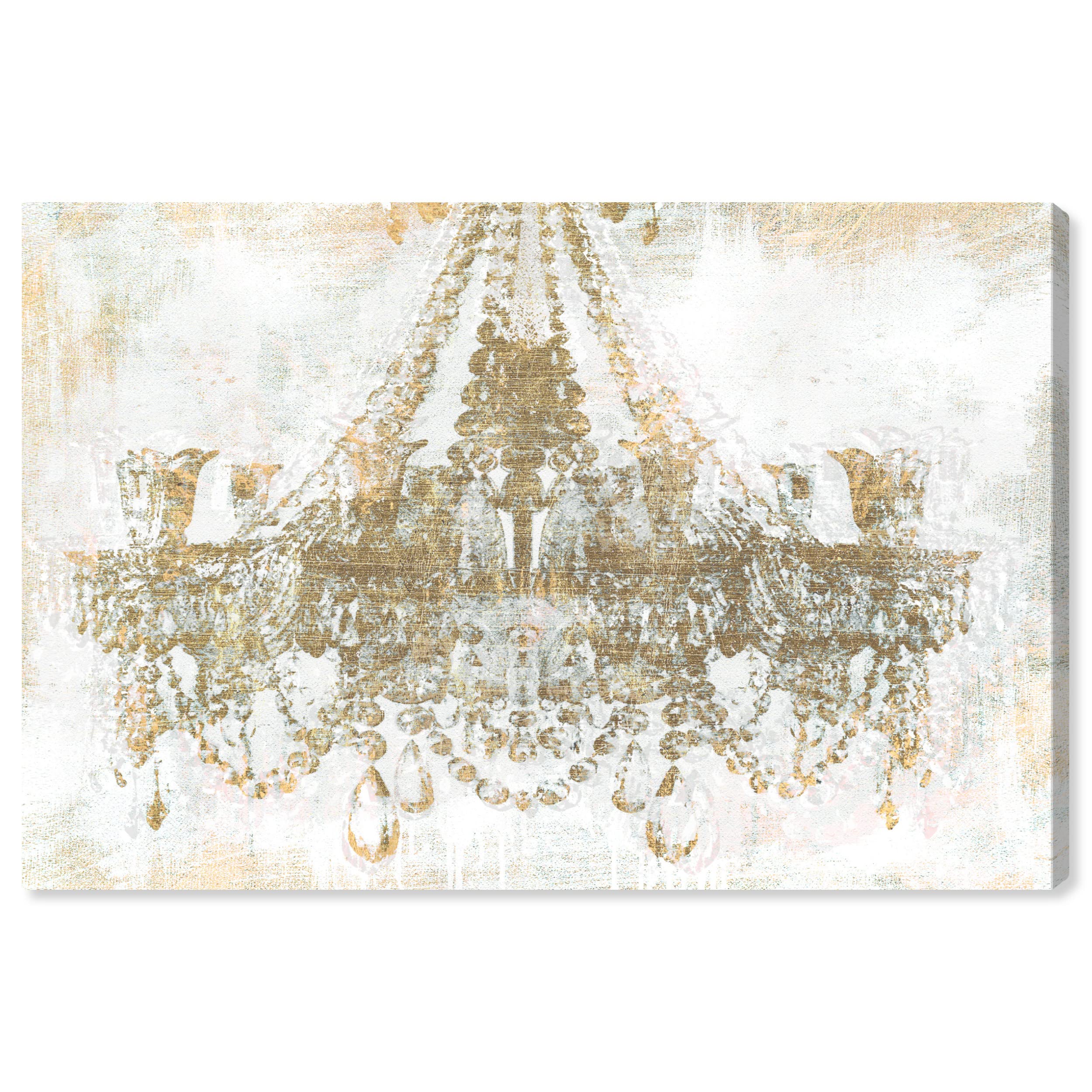 The Oliver Gal Artist Co. Fashion And Glam Wall Art Canvas Prints Diamonds' Home D  Cor, 15'' X 10'', Gold, White, 12542_15X10_C