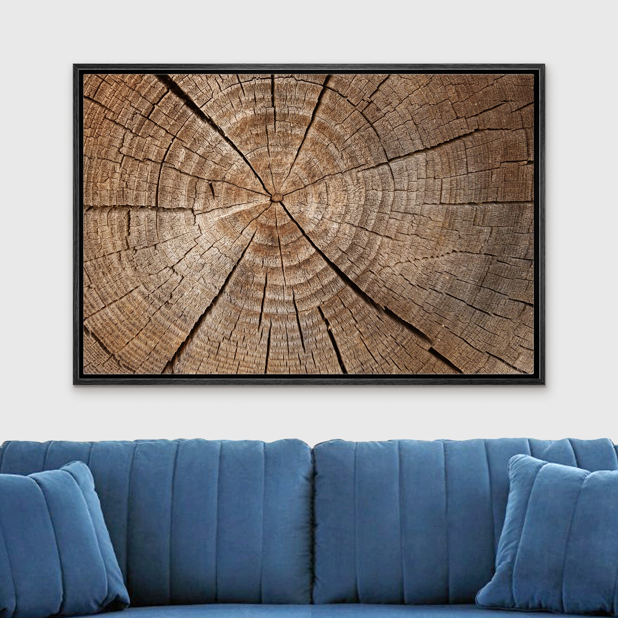 Wall26 Framed Canvas Print Wall Art Close Up Of Brown Log Rings Nature Wilderness Photography Rustic Botanical Modern Floral Rel