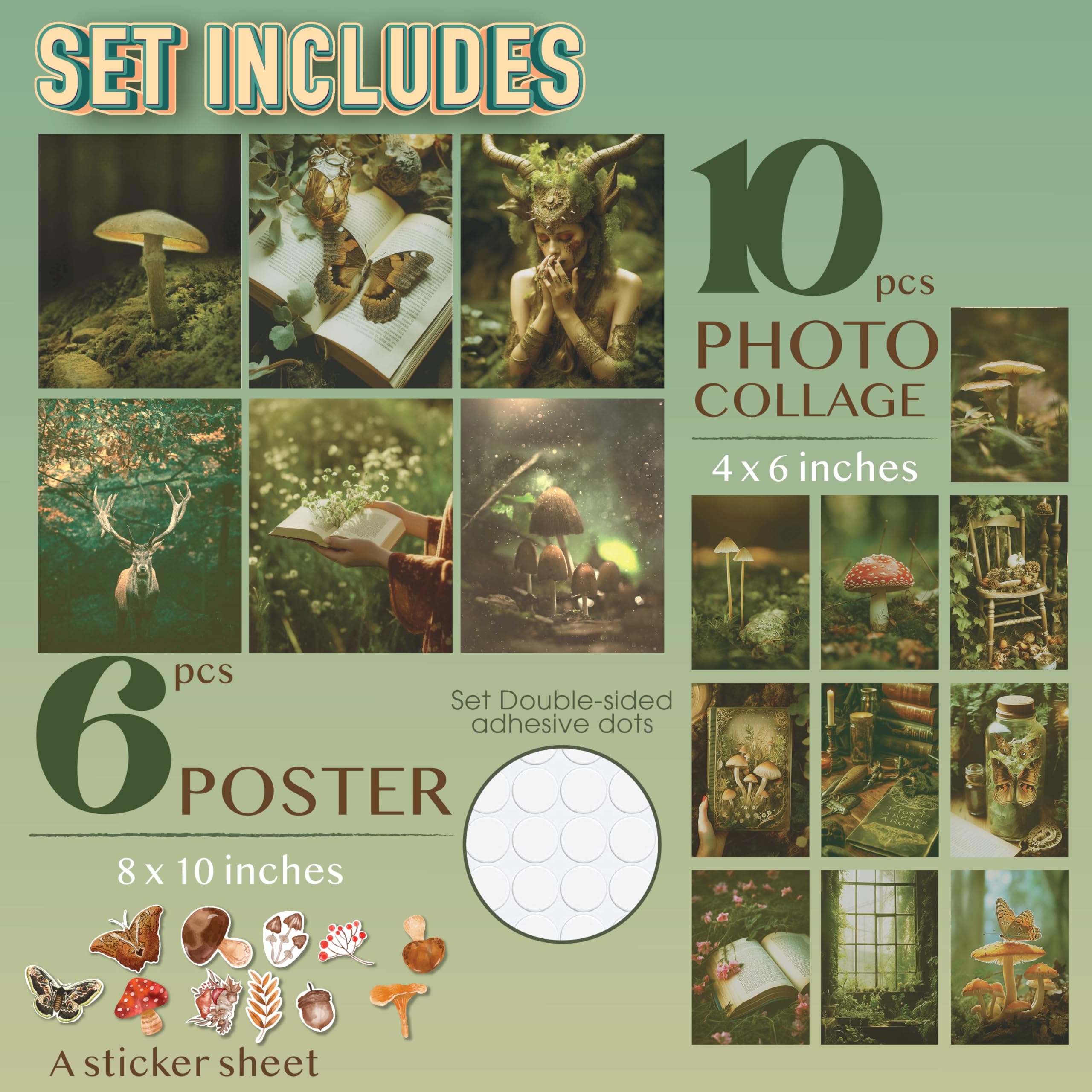 97 Decor Dark Goblincore Room Decor - Cottagecore Wall Decor - Fairycore  Fairy Core Art Prints  Vintage Posters Goblincore Stuff for Bedroom  Mushroom Aesthetic Pictures (8x10 UNFRAMED)