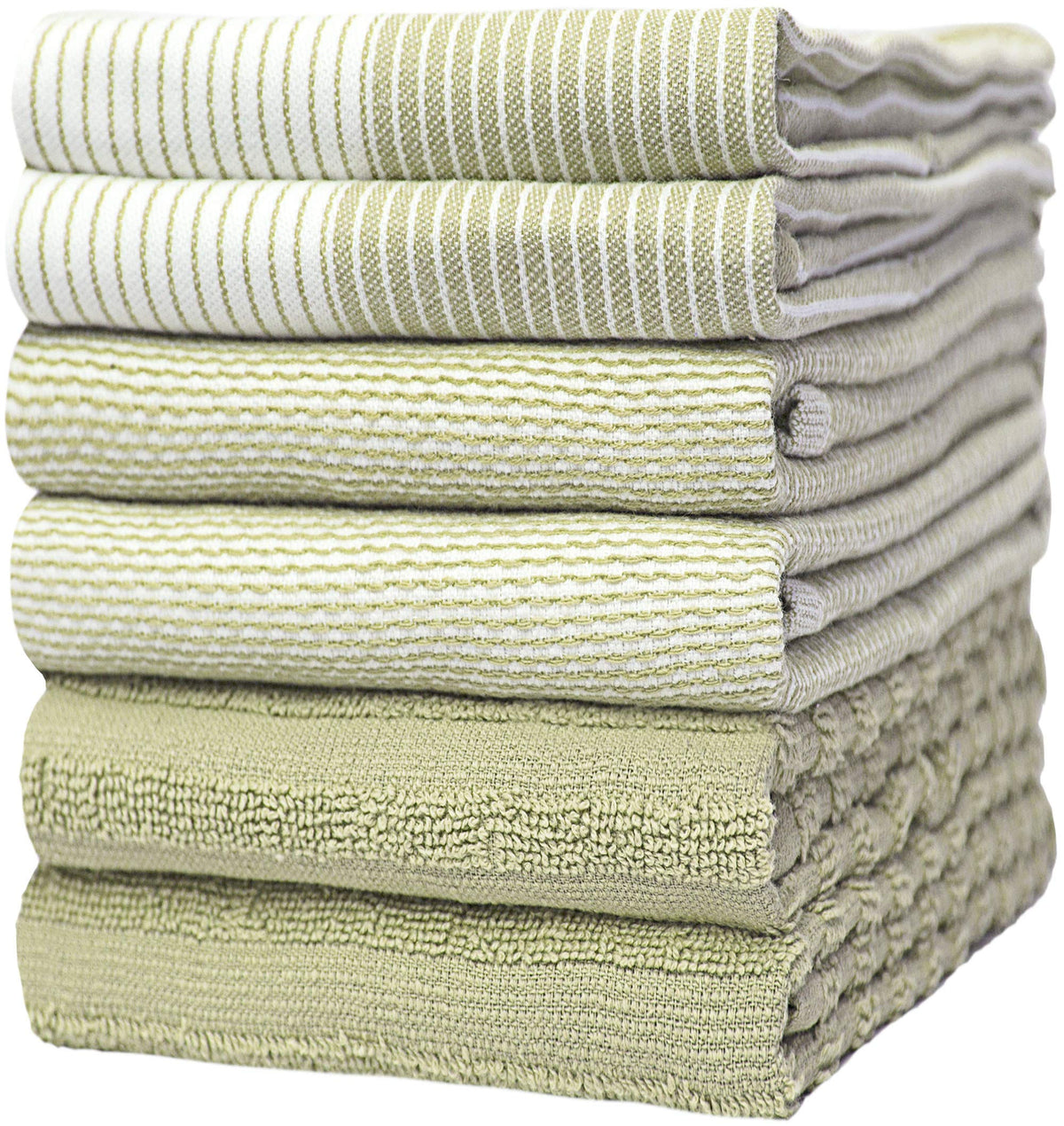 Premium Kitchen Towels (20   X 28   , 6 Pack) | Large Cotton Kitchen Hand Towels | Dish Towels | Flat & Terry Towel | Kitchen To
