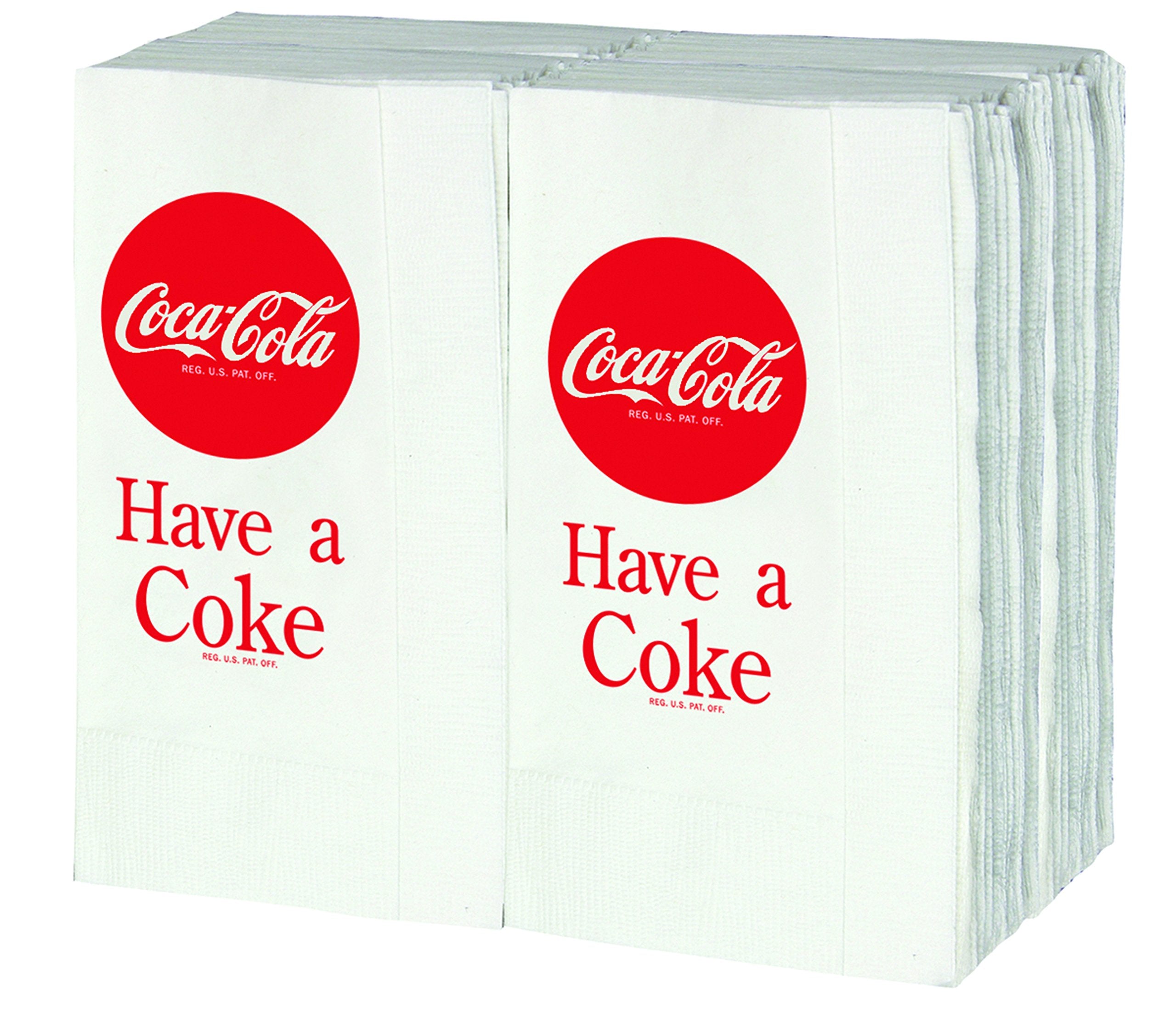 Tablecraft CC380 CocaCola Logo Printed Napkins, Full, Red