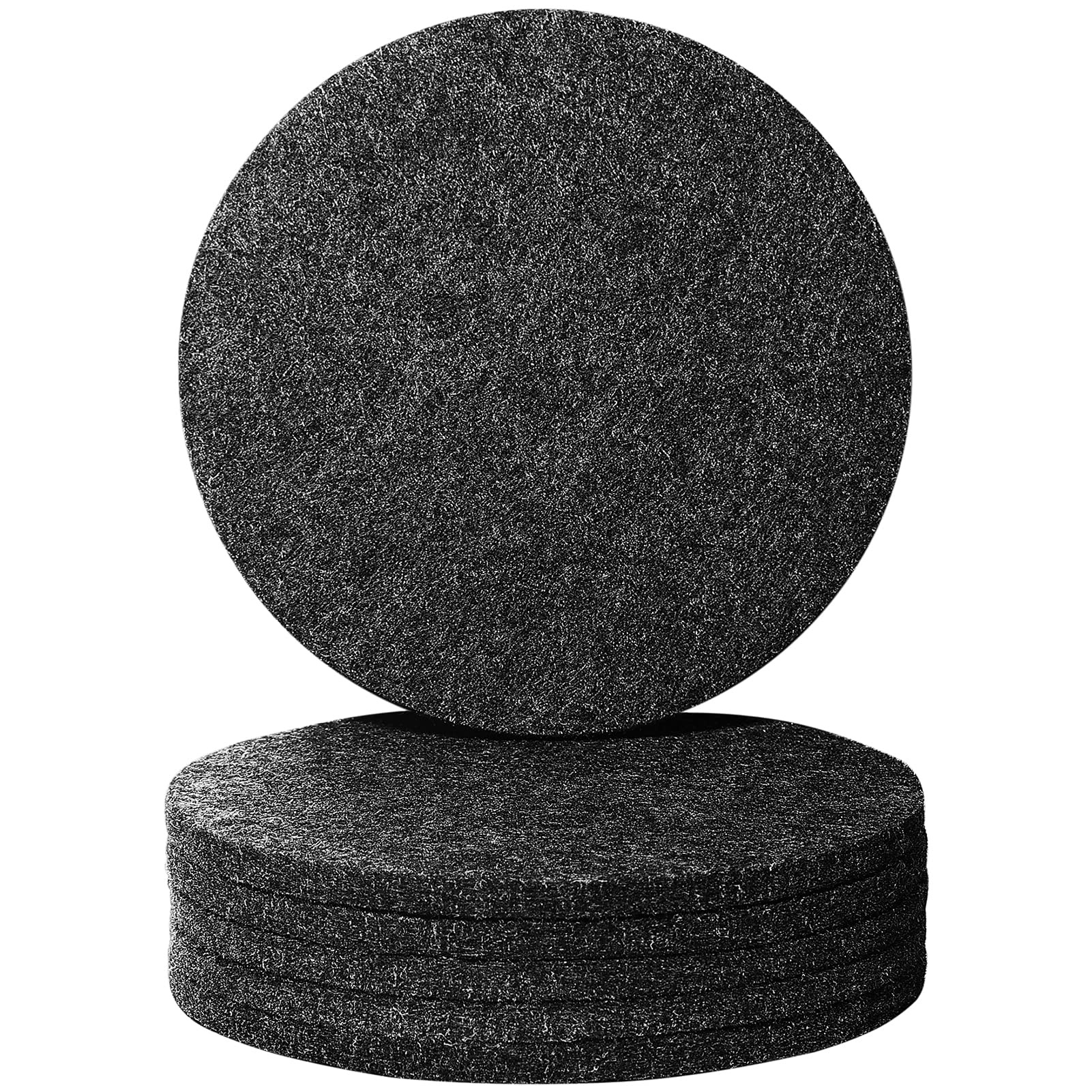 Urbanstrive 6 Pcs Coasters, Eco-Friendly 100% Biodegradable Coasters Absorbent Felt Coasters For Drinks Bar Home, 4 Inch (Black