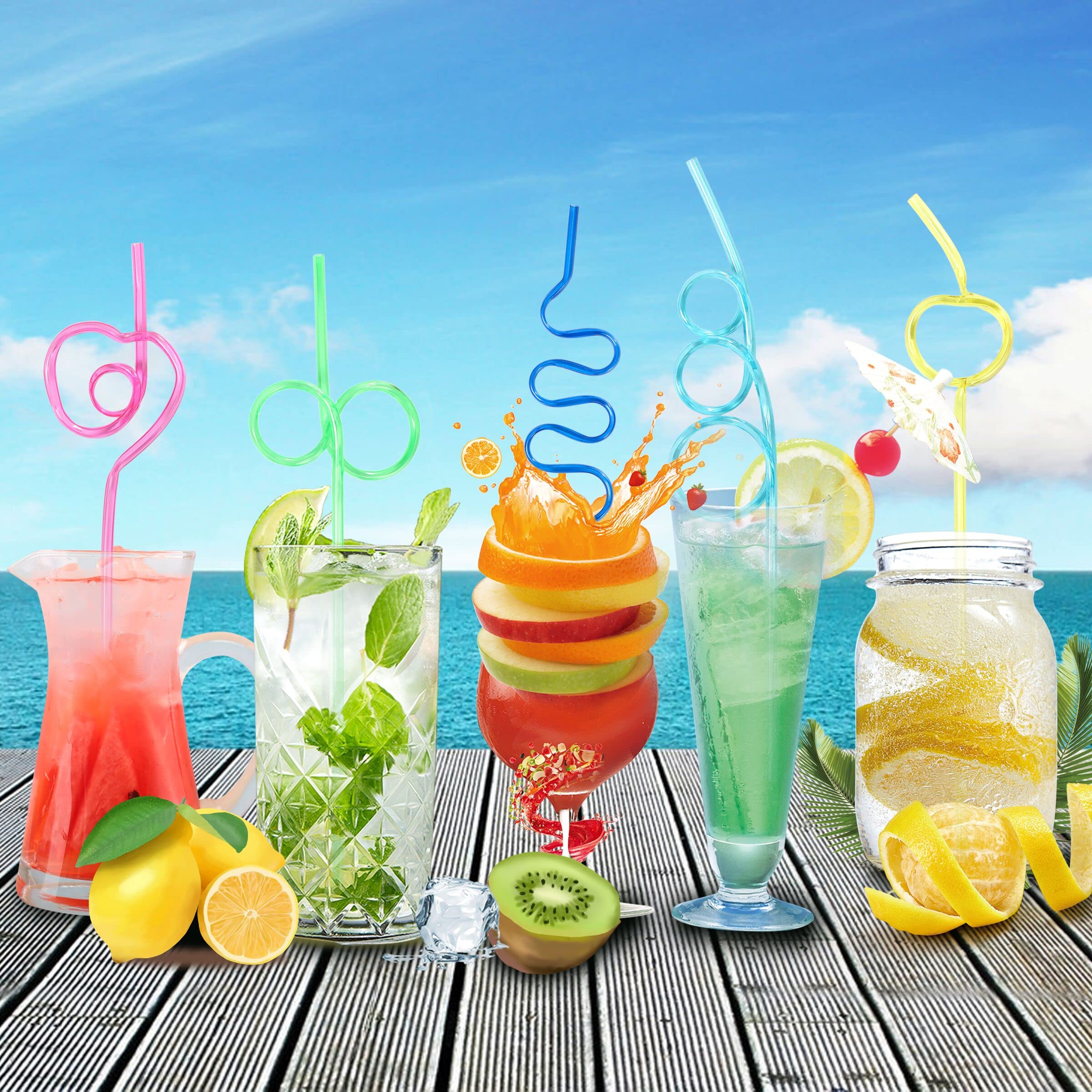 36 Pcs Crazy Straws, Colorful Funny Straws For Kids Reusable Silly Straws For Kids, Great For Parties And Birthday Party