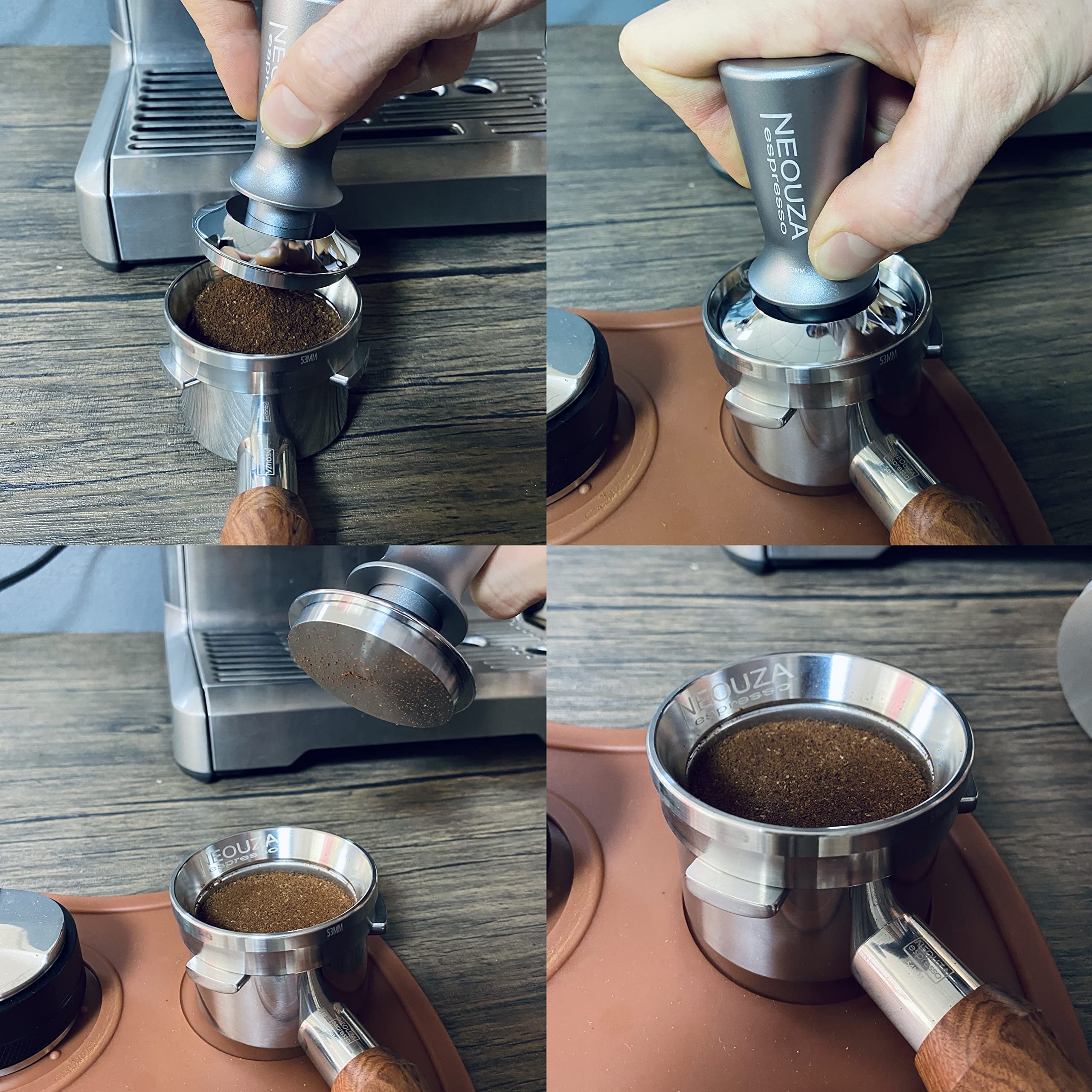 Neouza Espresso Dosing Funnel Ring Stainless Steel Compatible With Coffee Machine Portafilter For Tamping (58Mm)