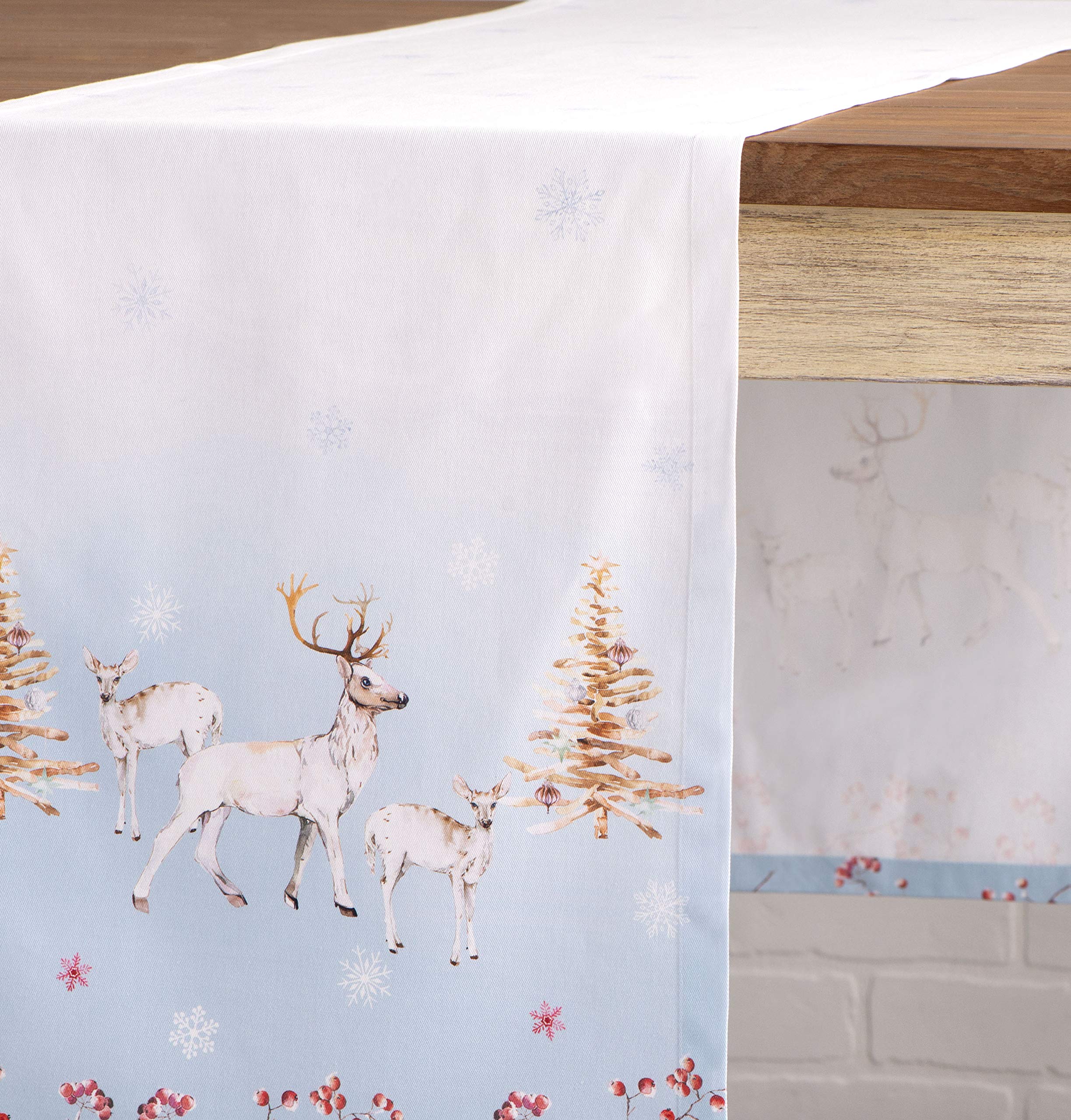 Maison D' Hermine Tablerunners 100% Cotton Table Runner Decorative Table Cover For Home, Kitchen, Dining & Camping, Fairytale Fo