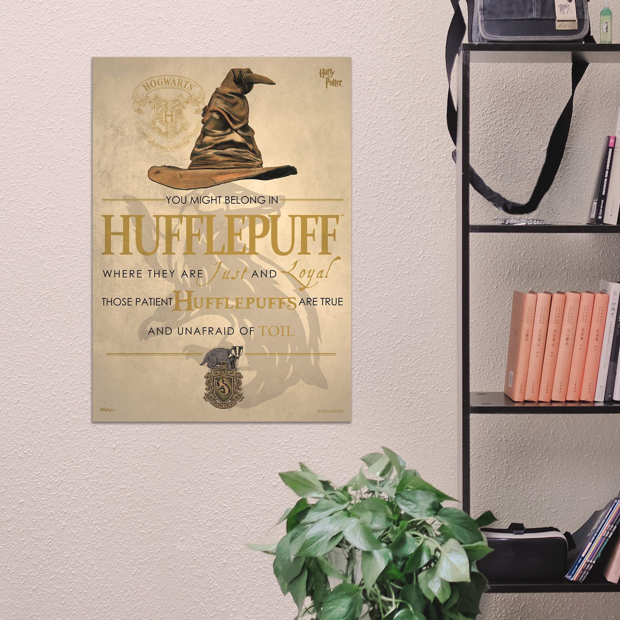 Mightyprint Harry Potter - Hufflepuff - Hogwarts Sorting Hat House Quote - Durable 17    X 24 Wall Art - Not Made Of Paper - Off