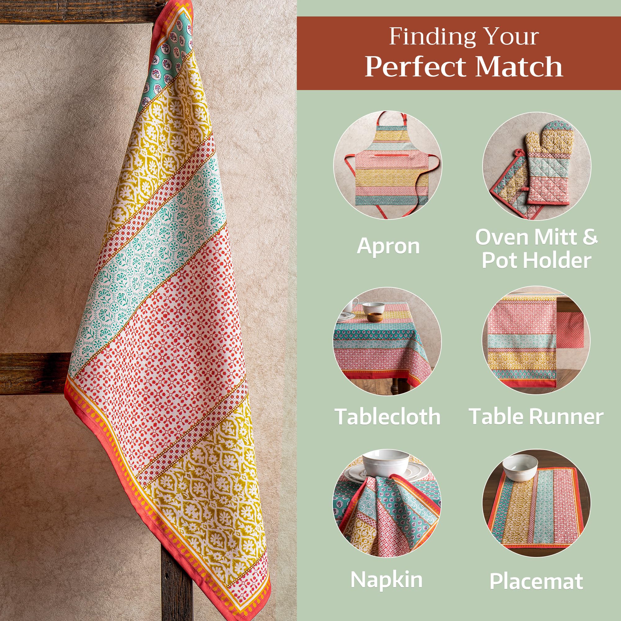 Maison D' Hermine Dishcloths 100% Cotton Multi-Purpose Kitchen Towel For Gifts, Kitchen, Holiday, Dinner, Wedding, Baby Shower &