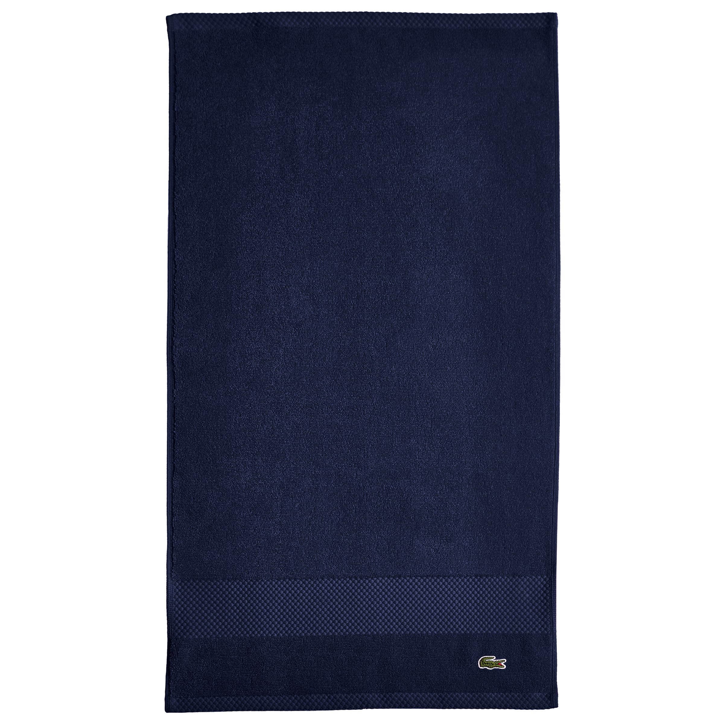 Lacoste Heritage Supima Cotton Hand Towel, Navy, 16'' X 30''