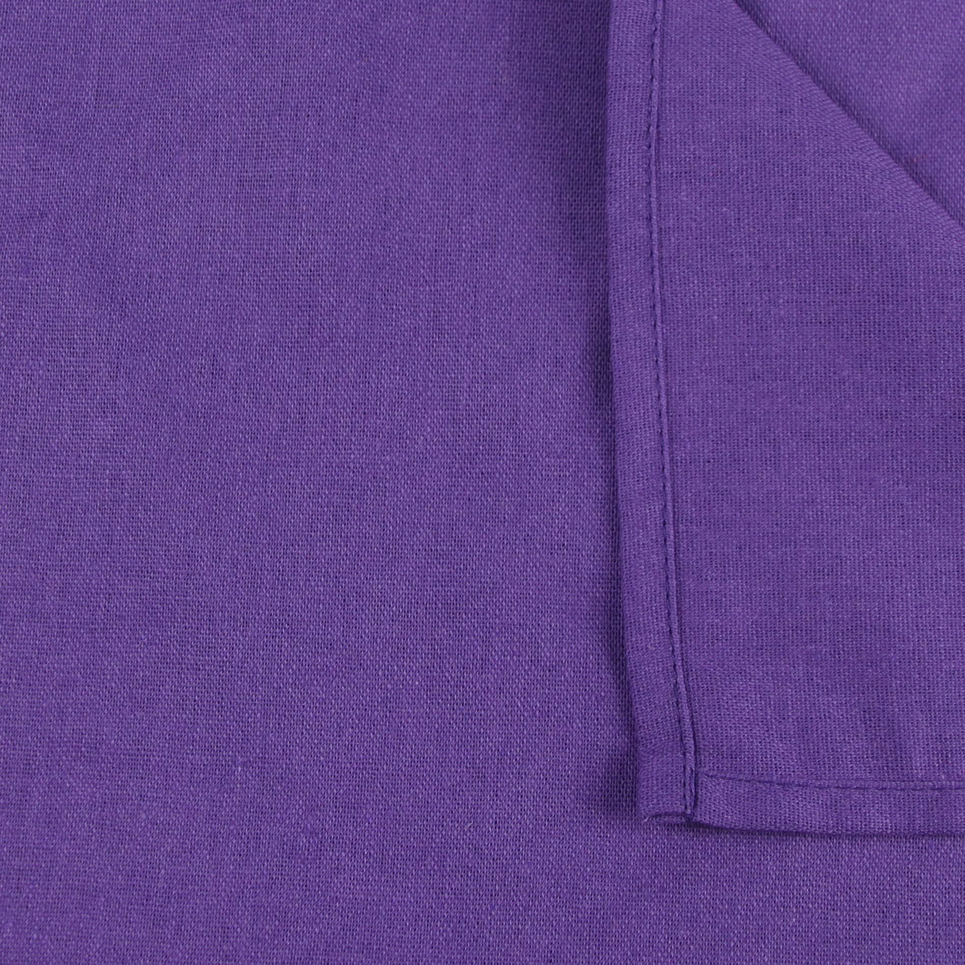 INFEI Solid Color Cotton Linen Blended Thin Dinner Cloth Napkins - Set of 12 (40 x 40 cm) - for Events & Home Use (Purple)
