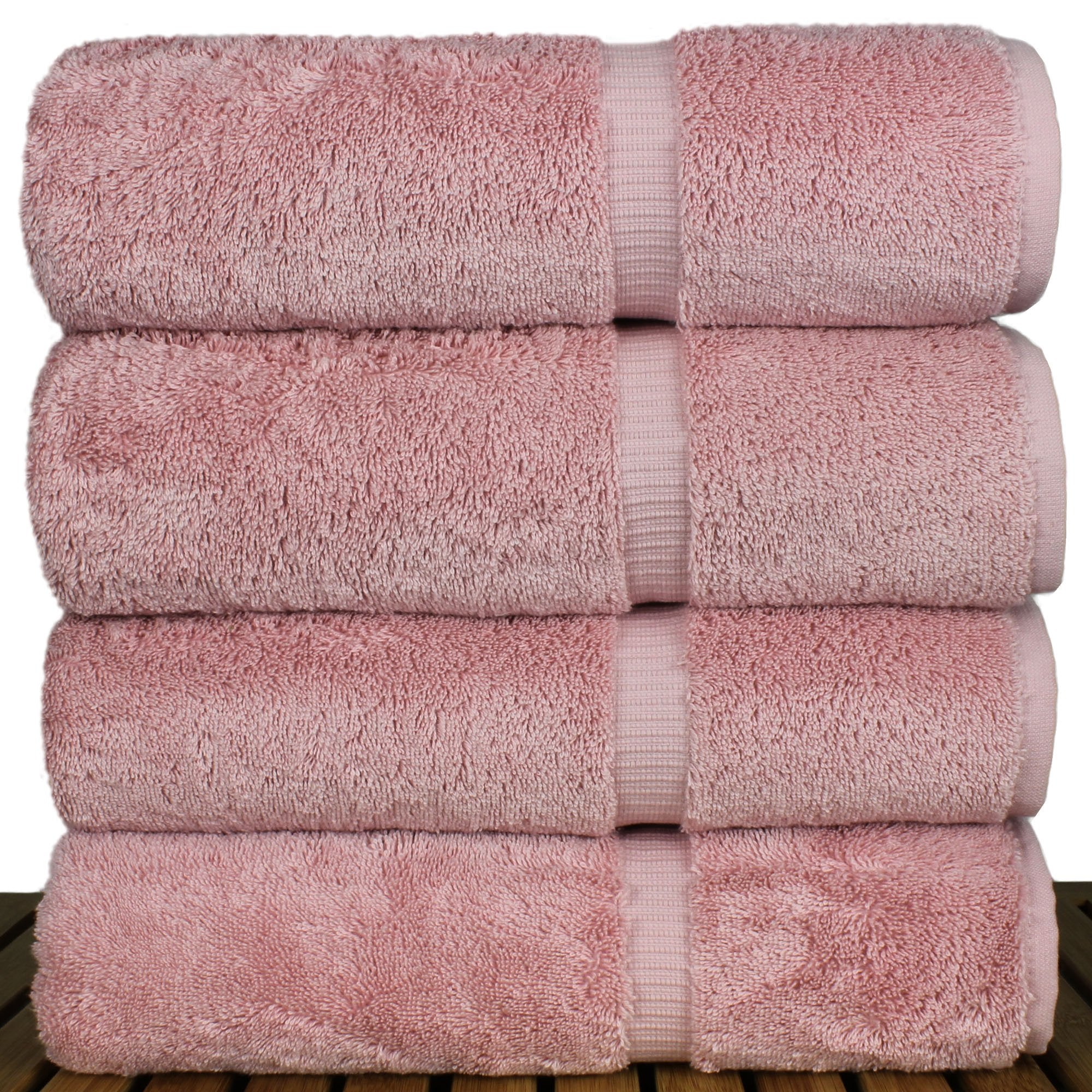 Chakir Turkish Linens | Hotel & Spa Quality 100% Cotton Premium Turkish Towels | Soft & Absorbent (4-Piece Bath Towels  Pink)