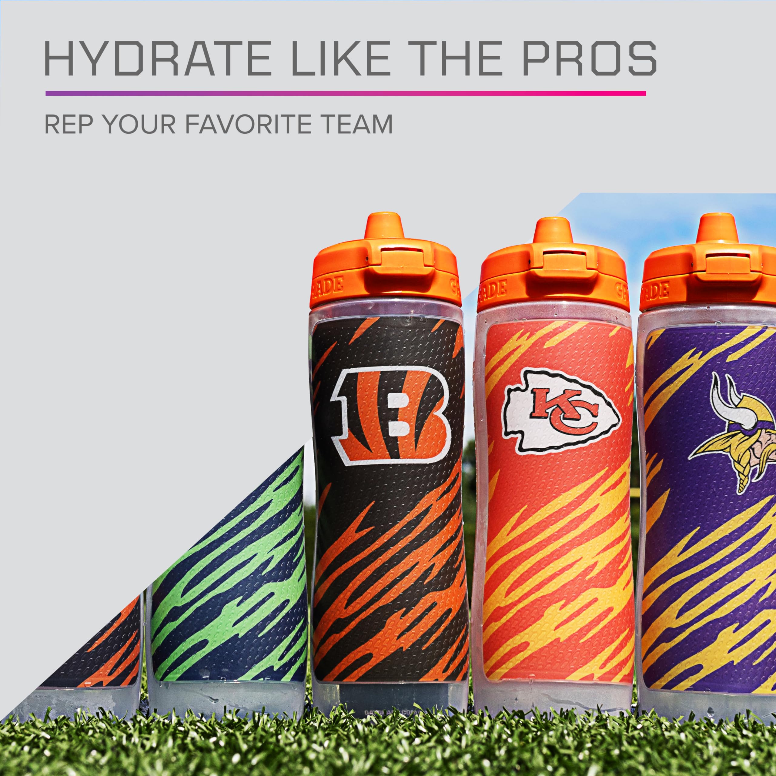 Gatorade Gx Nfl Non-Slip Squeeze Bottles, Gx Hydration System, & Gx Sports Drink Concentrate Pods