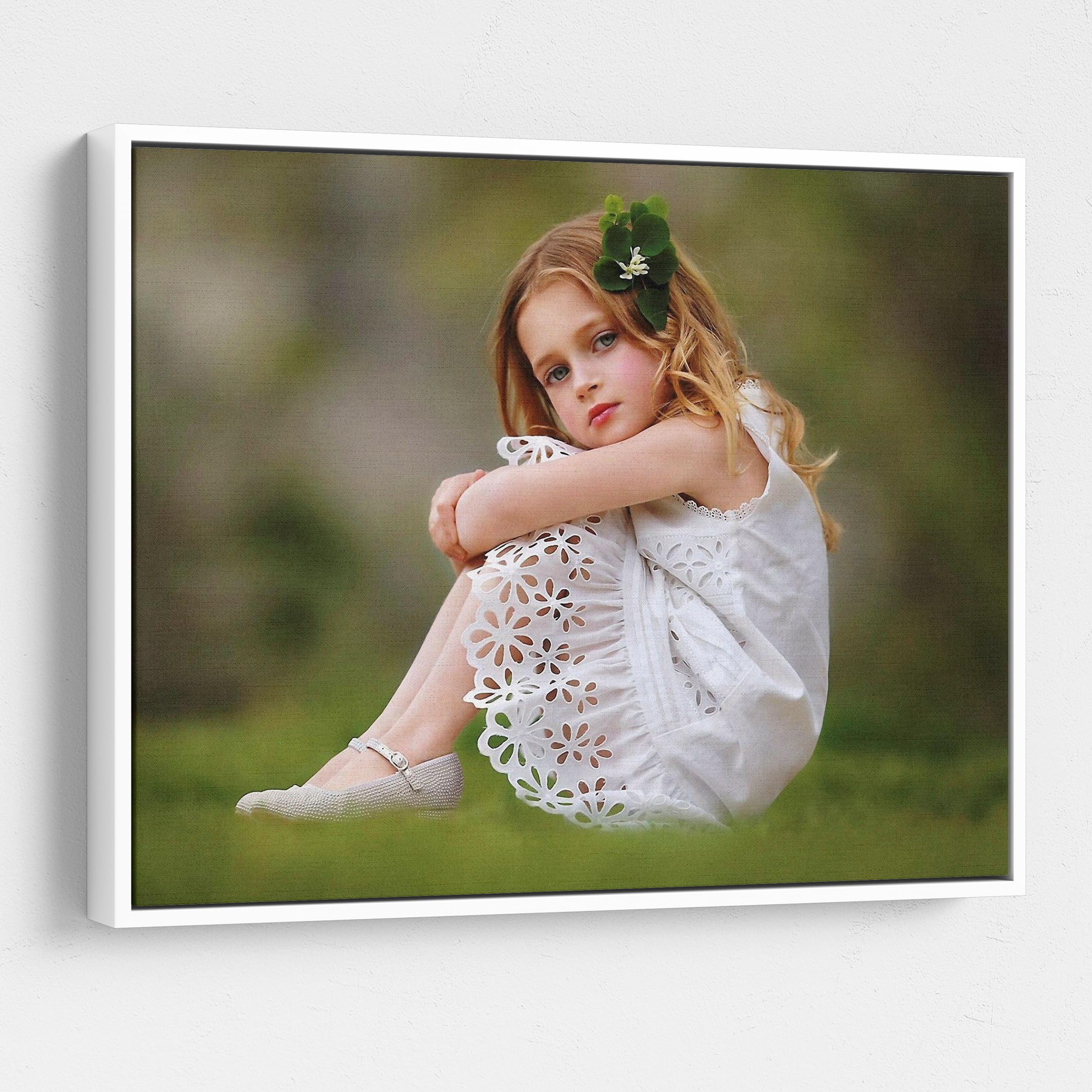 Personalized Custom Canvas Prints (White Floating Framed, 12X16) - Turn Photos Into Stunning Framed Wall Art - Perfect For Home