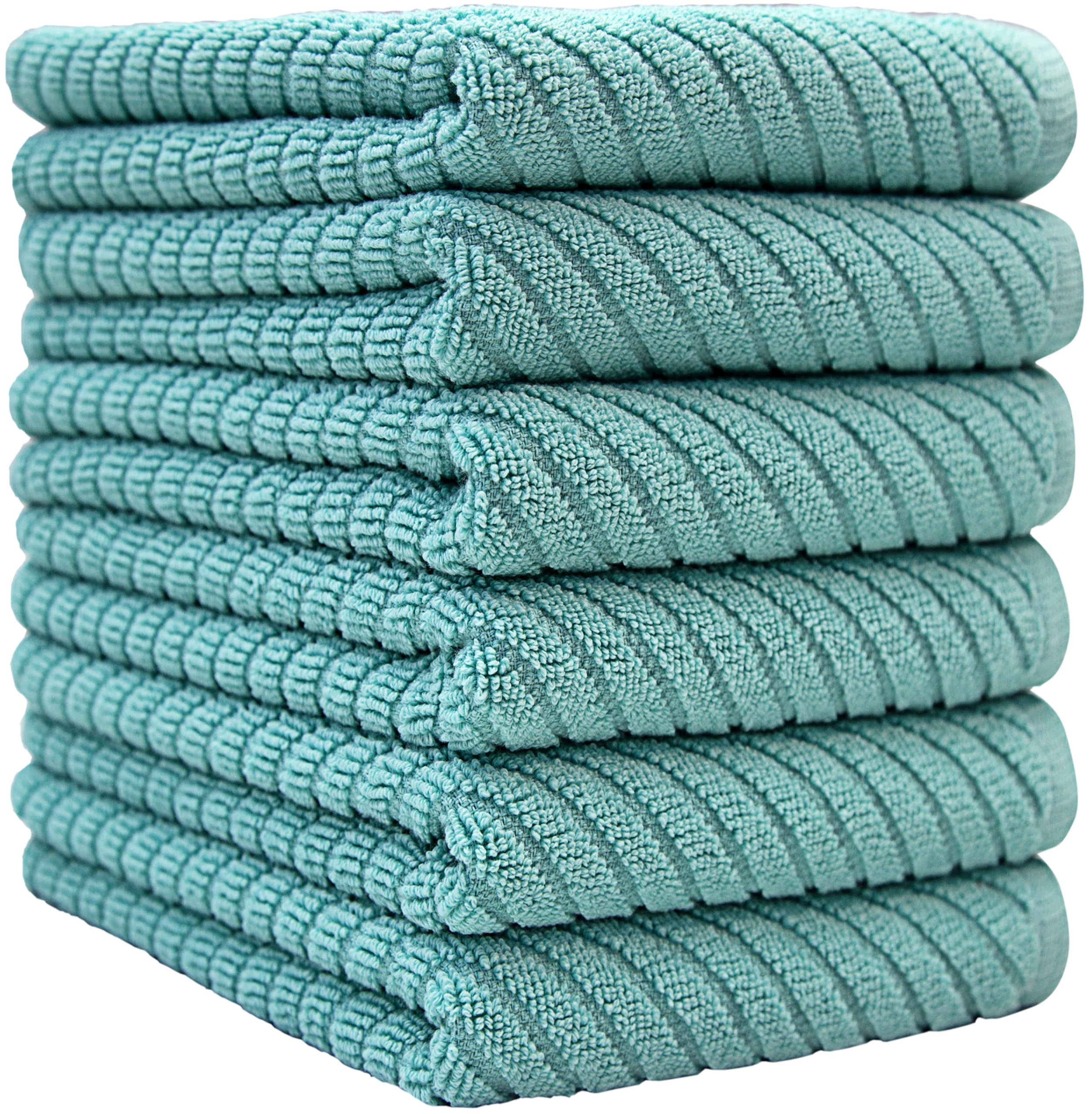 Premium Kitchen Towels (16   X 25   , 6 Pack) | Large Cotton Kitchen Hand Towels | Dish Towels | Diagonal Weave Design | 445 Gsm