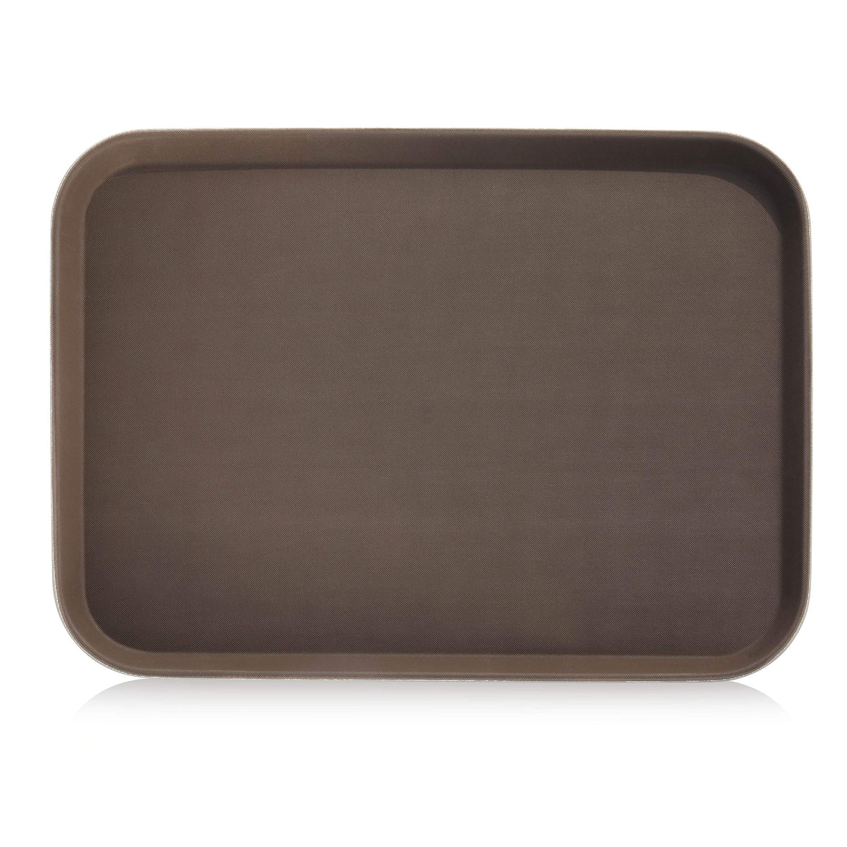 New Star Foodservice 25309 Restaurant Grade Non-Slip Tray, Plastic, Rubber Lined, Rectangular, 16-Inch X 22-Inch (Large), Brown
