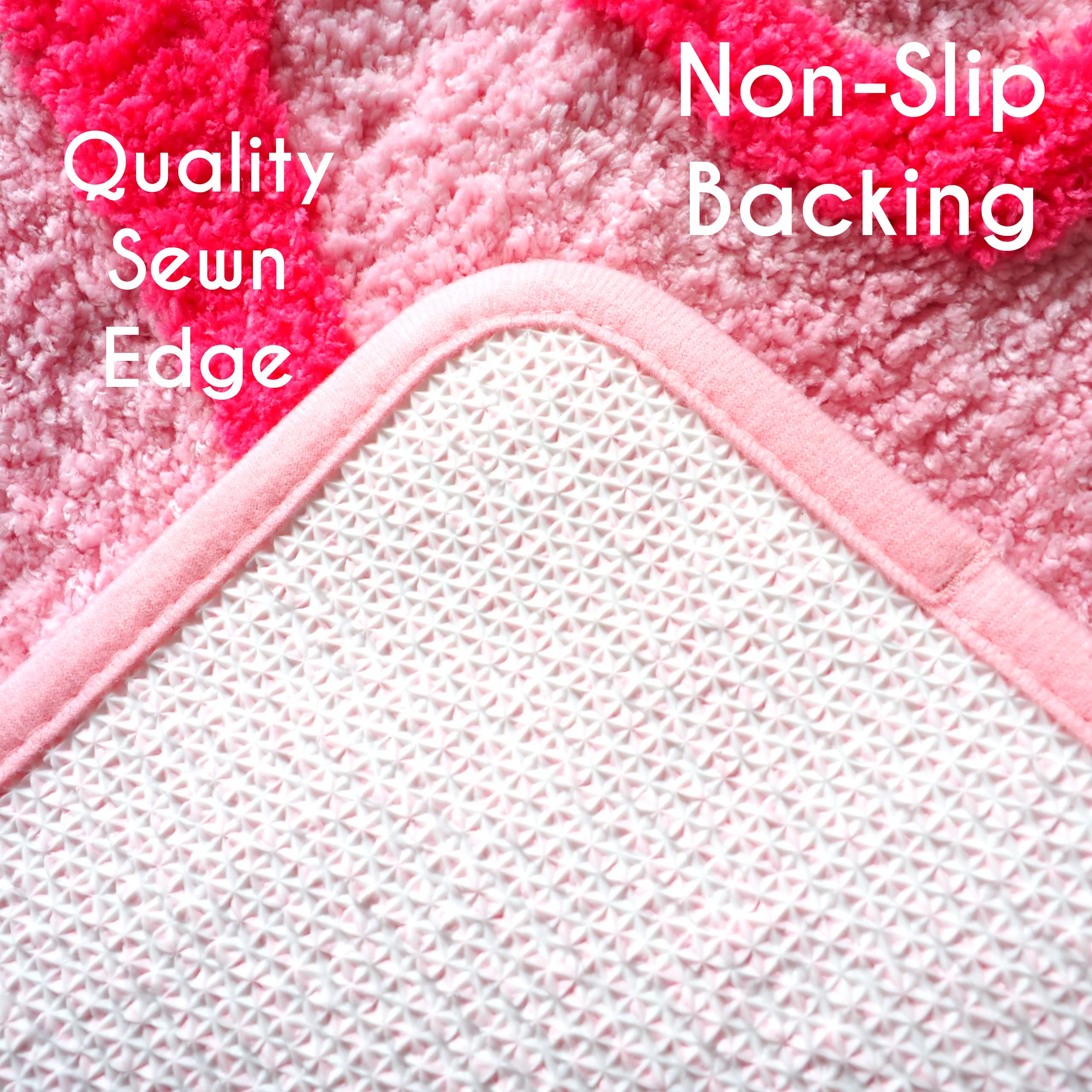 Nice Butt Bath Mat Pink Bum Funny Cute Bathroom Rugs Peach Blush Rug Shower Funny Bathroom Decor for Girls Fun Cute Bath Mat Non-Slip Washable